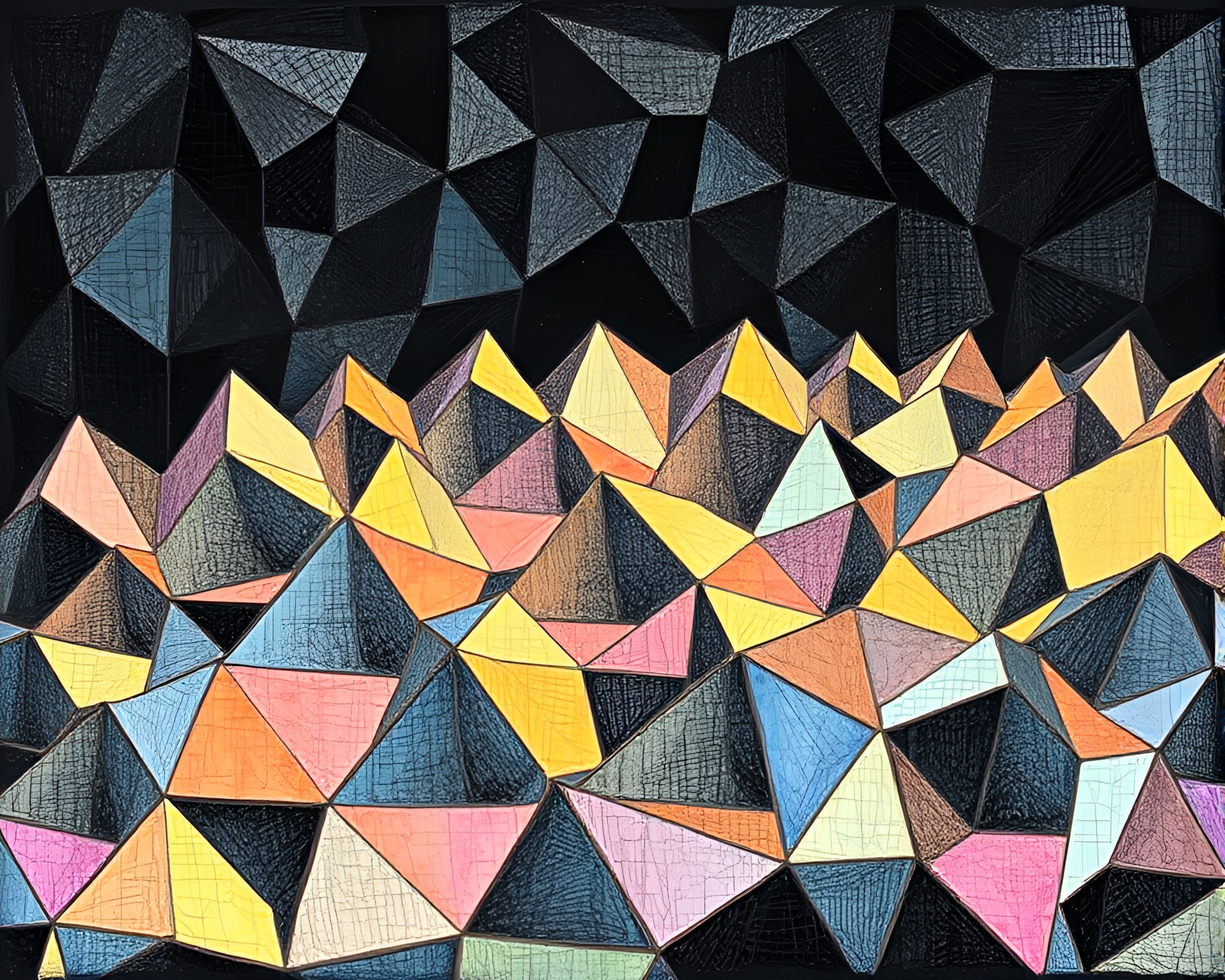 Candid Esscherian Tessellation in Pastel Neon – free AI stock image