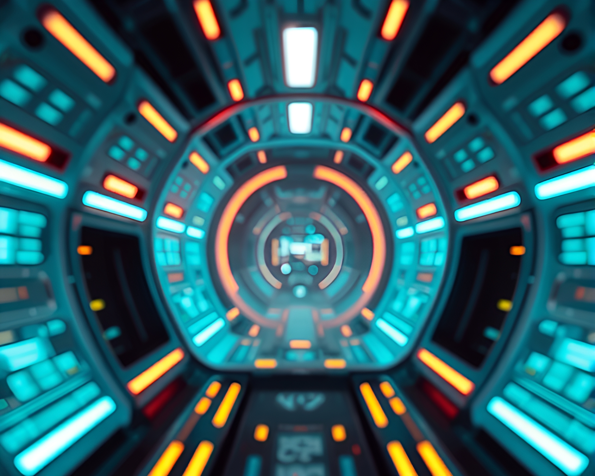 Futuristic Space Shuttle with Soft Turquoise Glow – free AI stock image