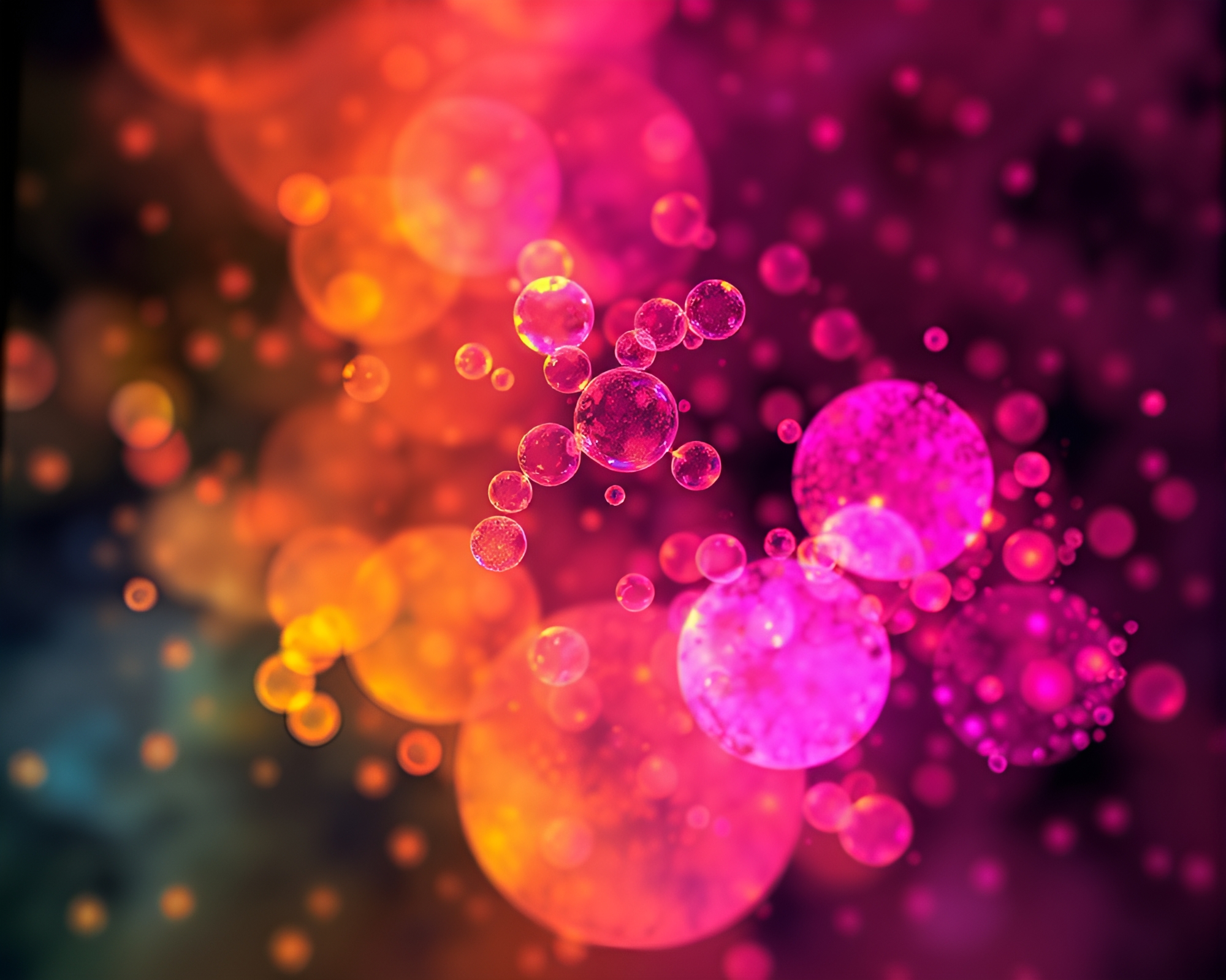 Glowing Lamp Bubble Cluster in Crosshatch Style – free AI stock image