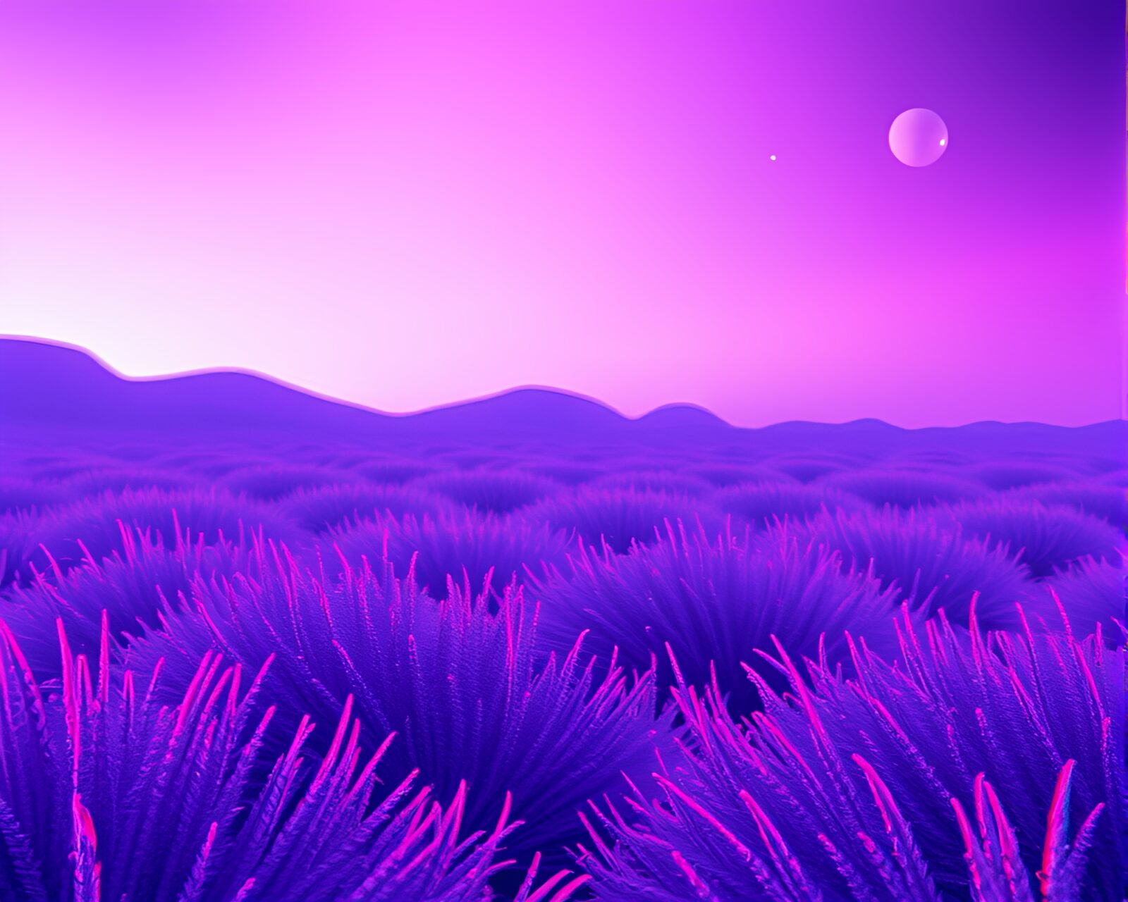 Hydra creature in lavender twilight with scratch textures