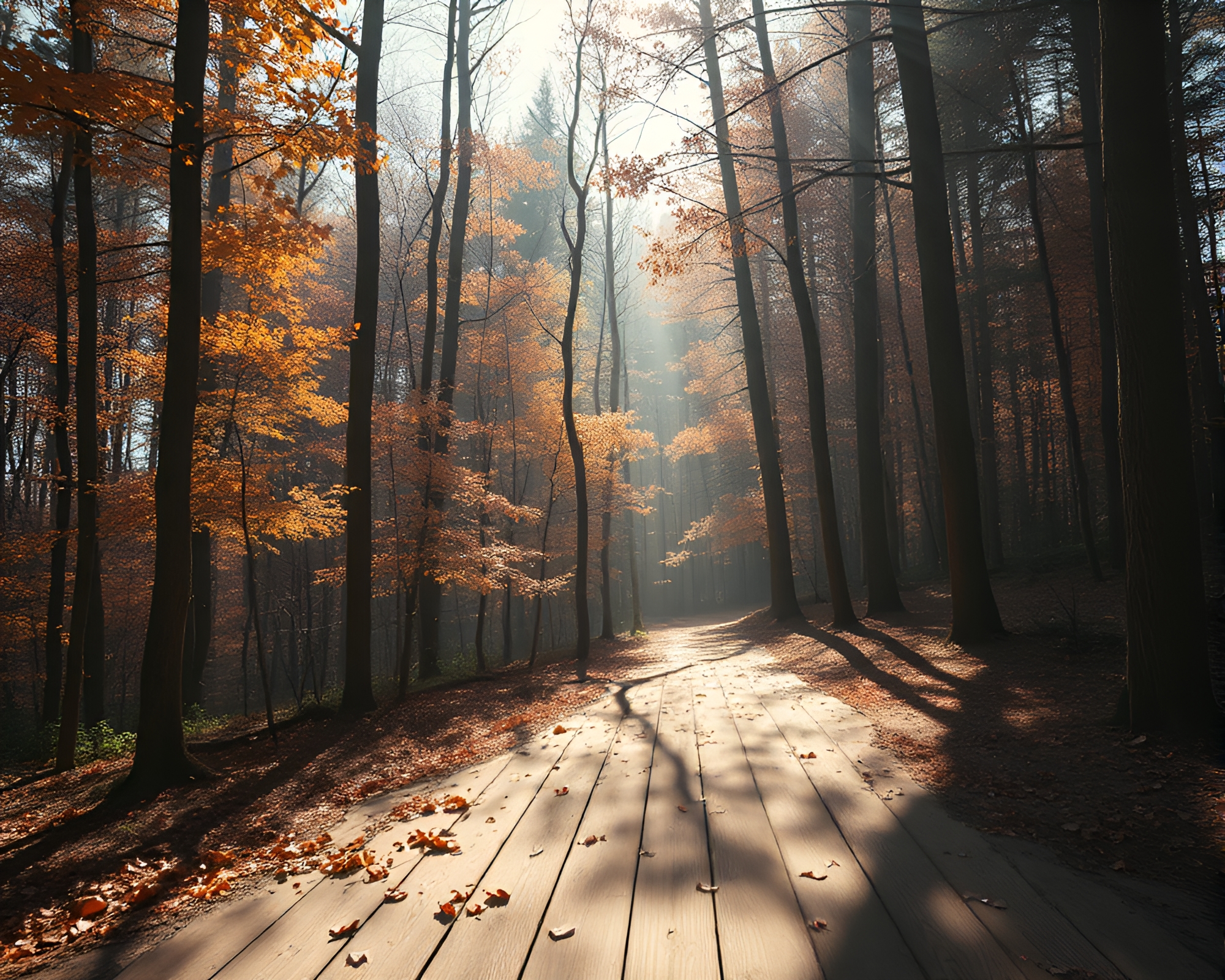 Retro Futurism Autumn Attic Wood Grains Composition – free AI stock image