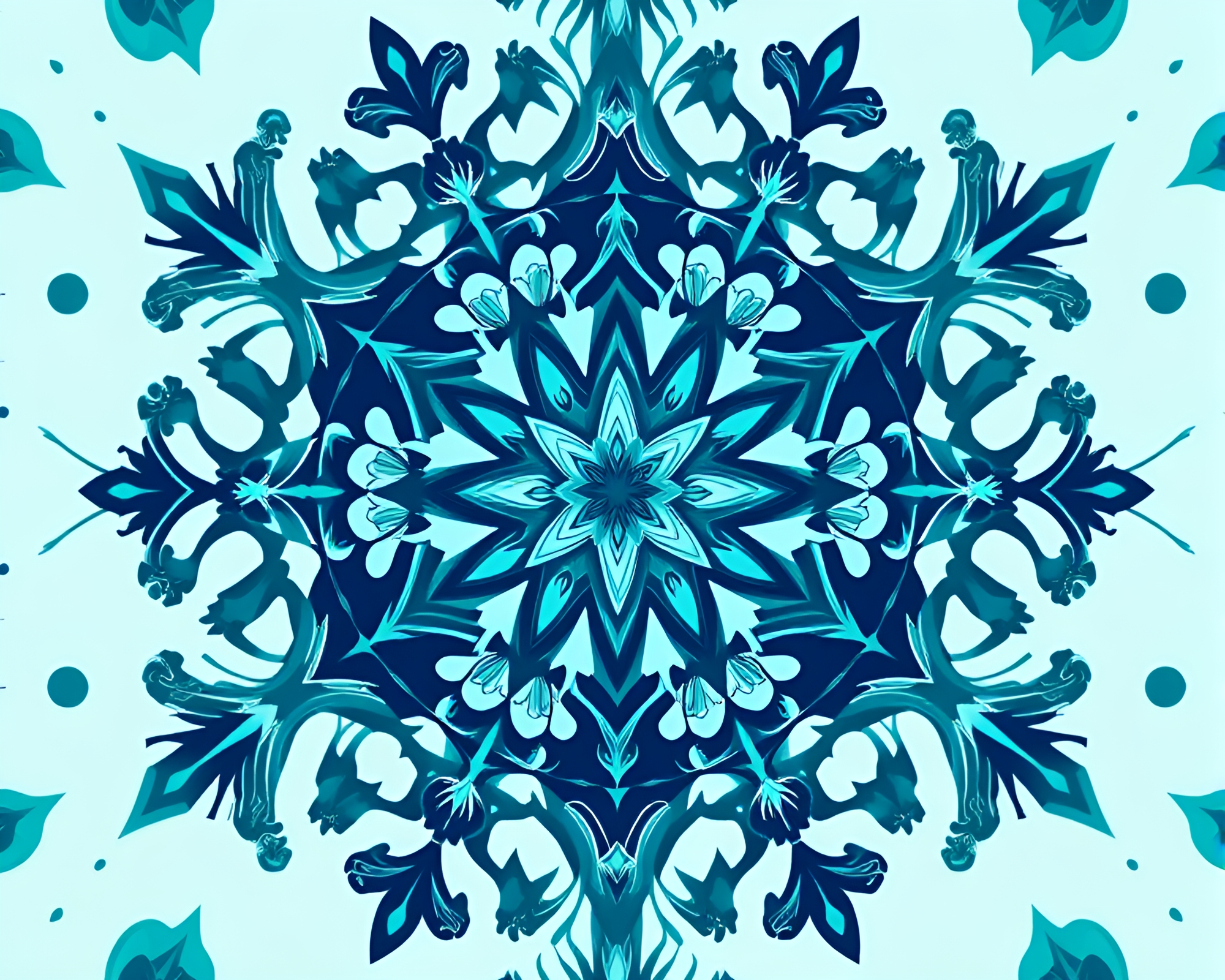Teal Serenity with Antimatter Grenade Explosion in Flat Design – free AI stock image