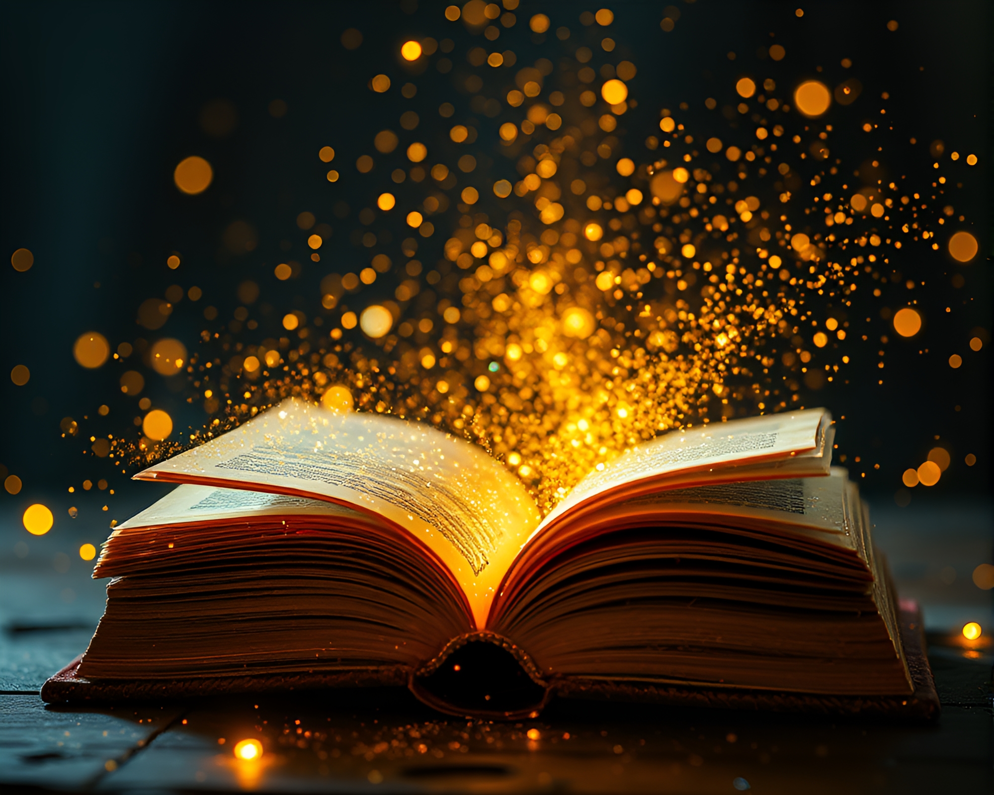 Enchanted Book of Dust Motes – free AI stock image