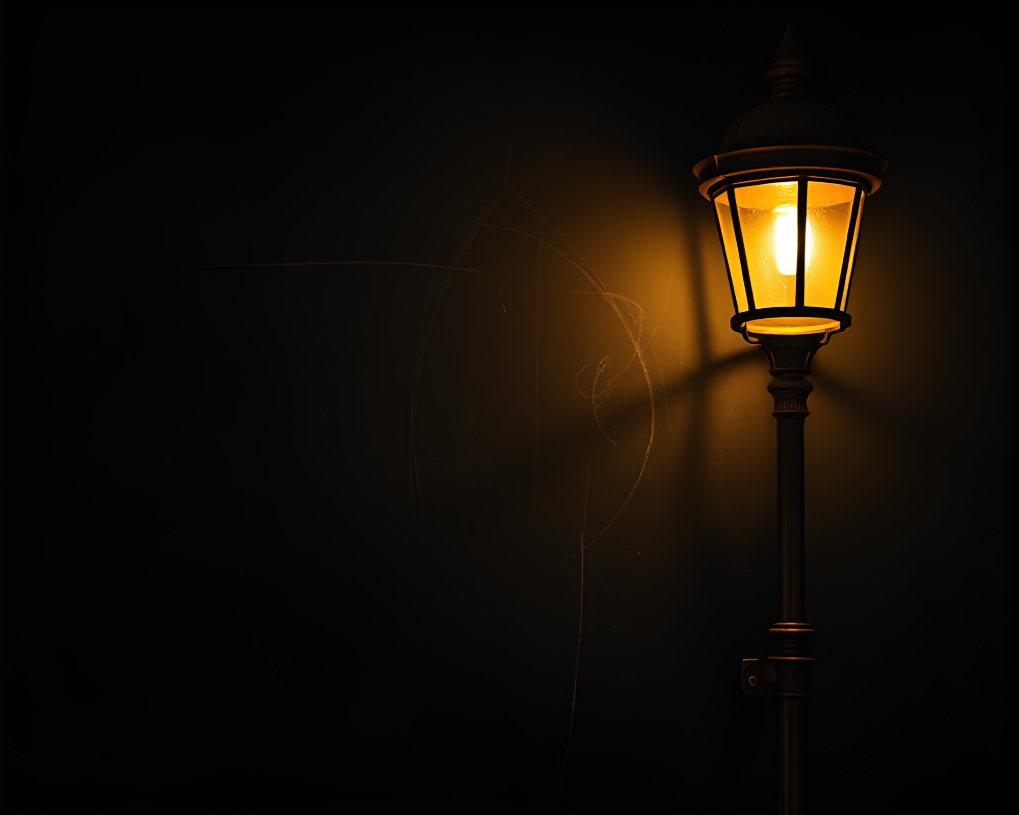 Chalkboard Compass in Streetlamp Glow – free AI stock image