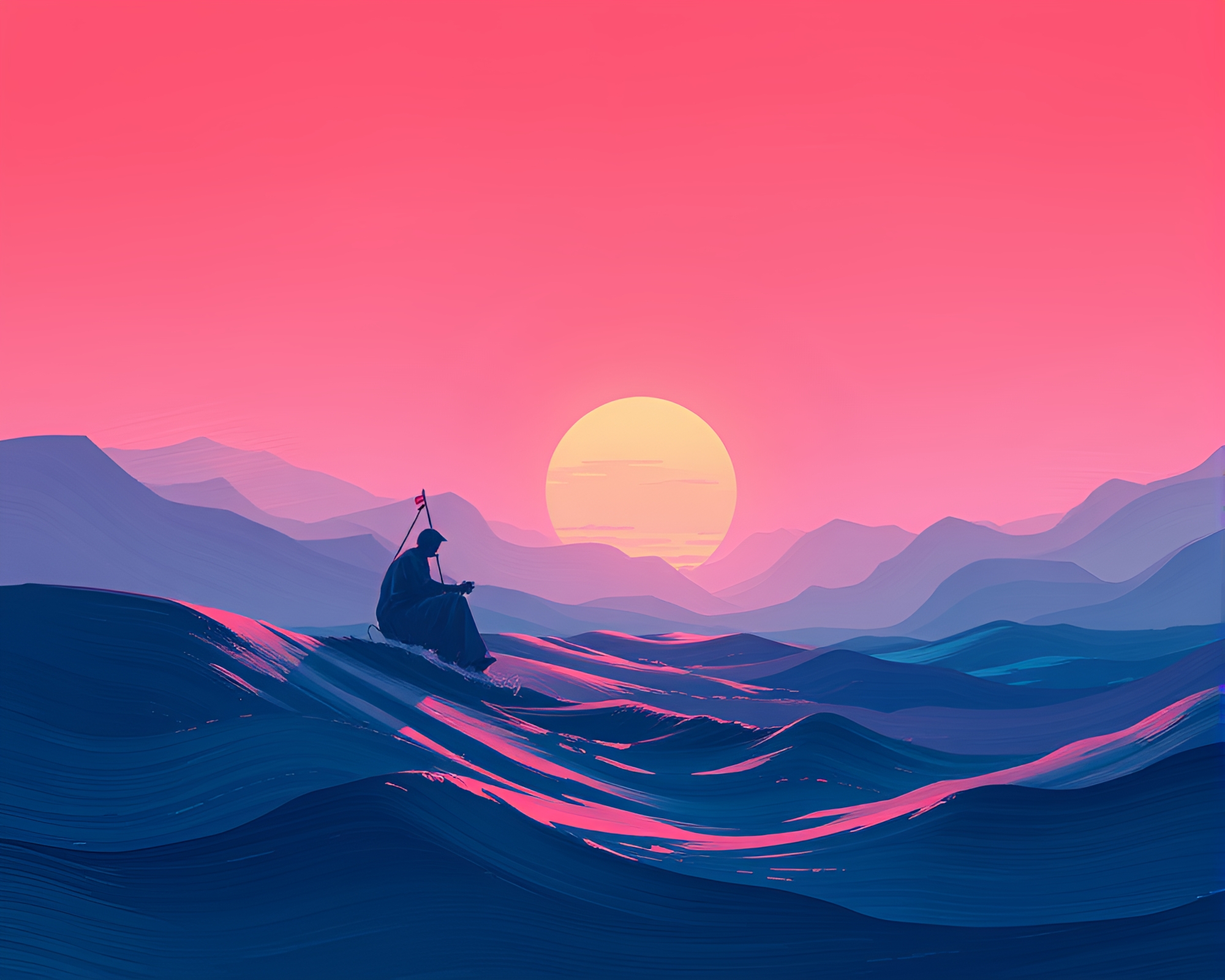 Siren’s Serenade in Wireframe: Shading Strokes Composition – free AI stock image