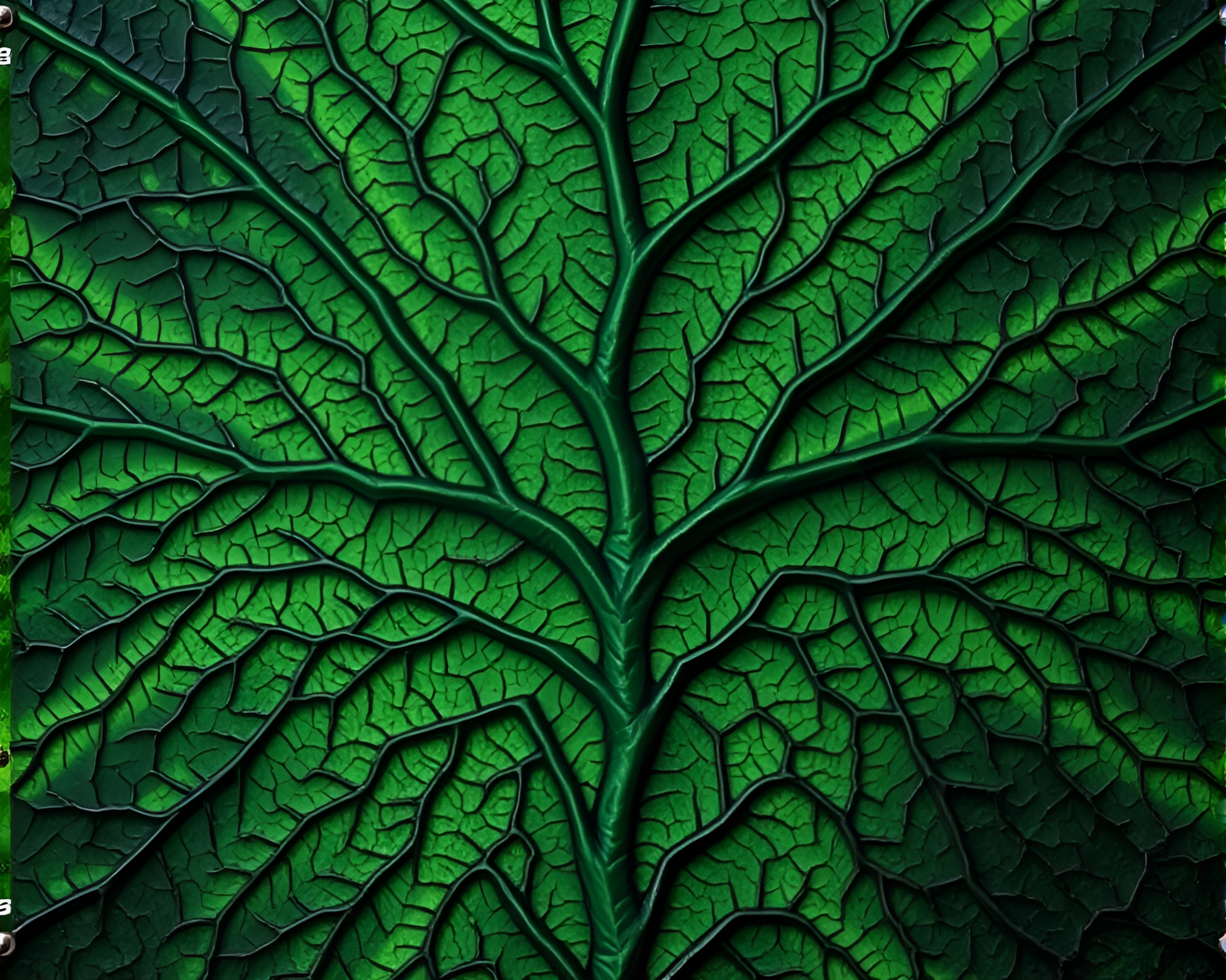 Eldritch Grove: Lovecraftian Leaf Vein Mosaic – free AI stock image