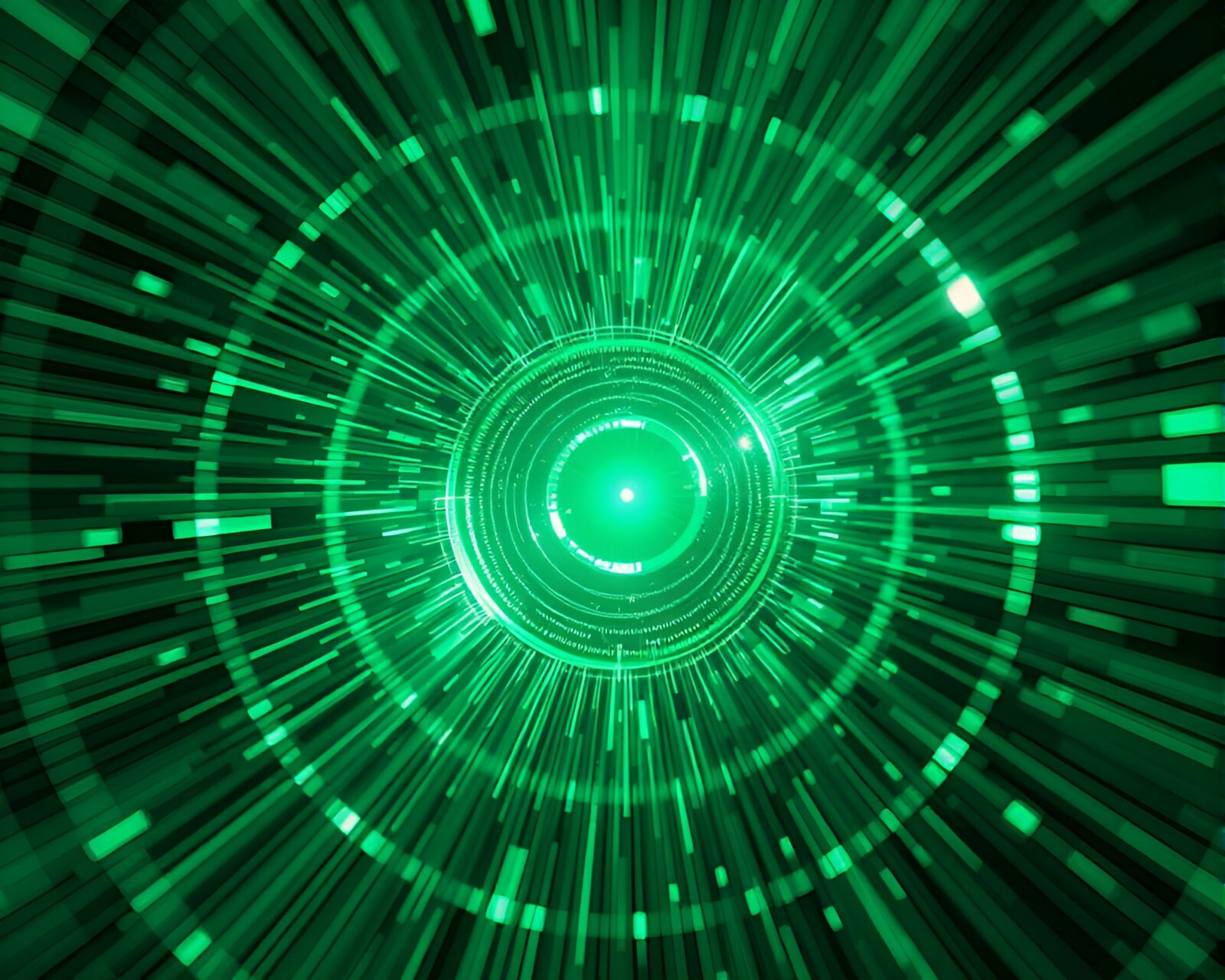 Ethereal green-tinted x-ray of distorted quantum fluctuations.
