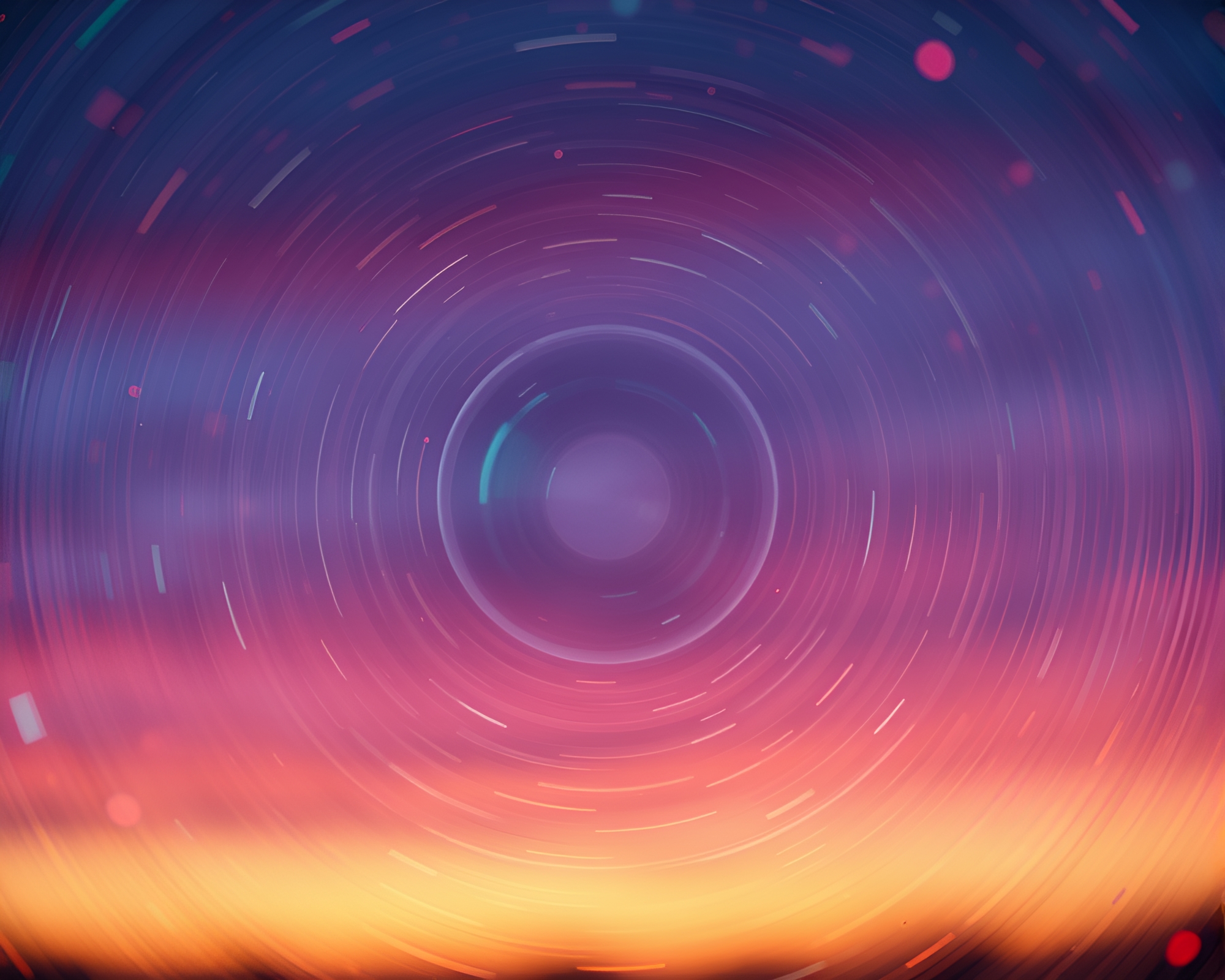 Holographic Nanobots Dancing in Lens Distortion Twilight – free AI stock image