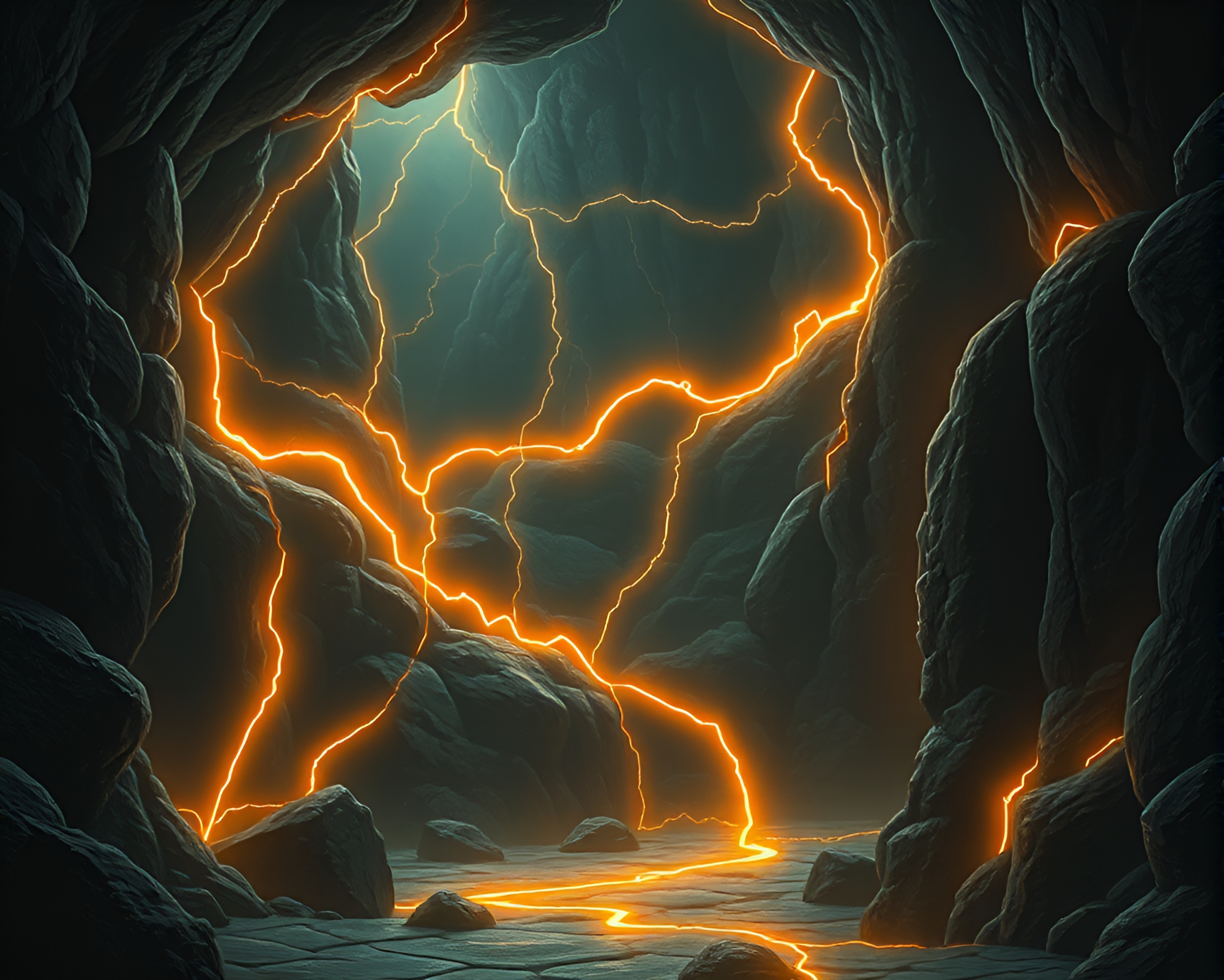 Ley Line Convergence in Dungeon Torchlight – free AI stock image