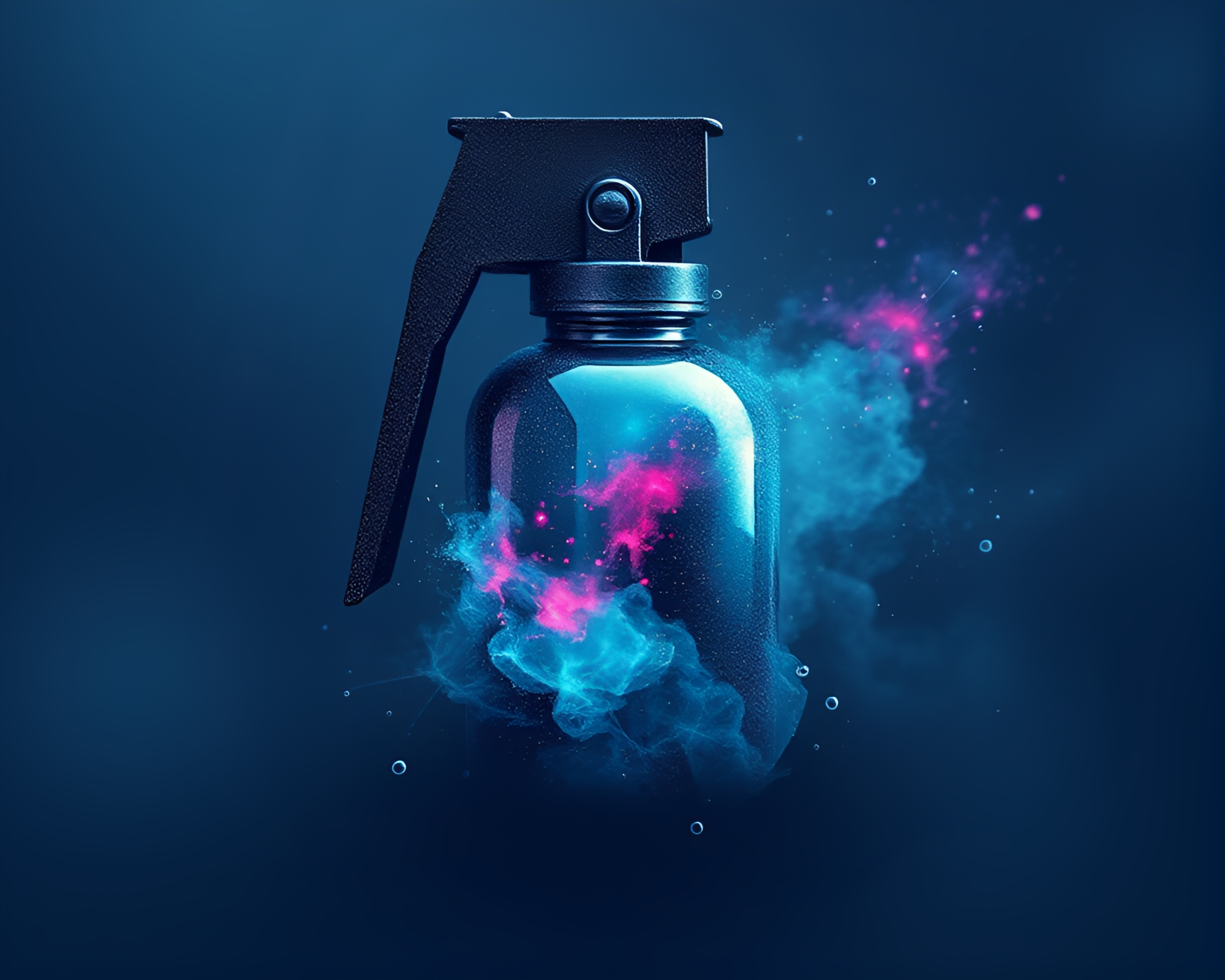 Ethereal Antimatter Grenade Reflections in Faded Denim – free AI stock image