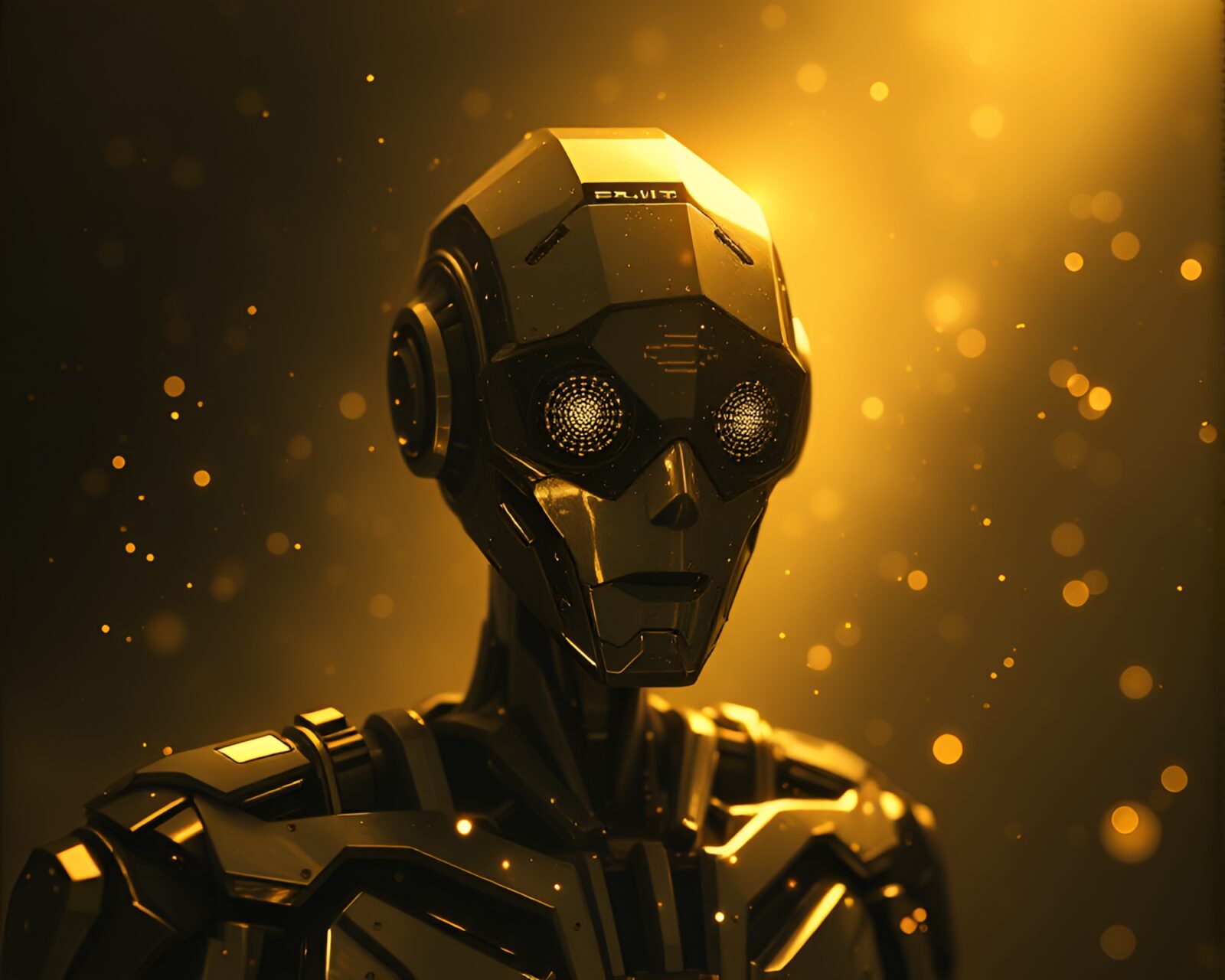 Sepia-toned image of nanobot swarm reflection in mirror shard