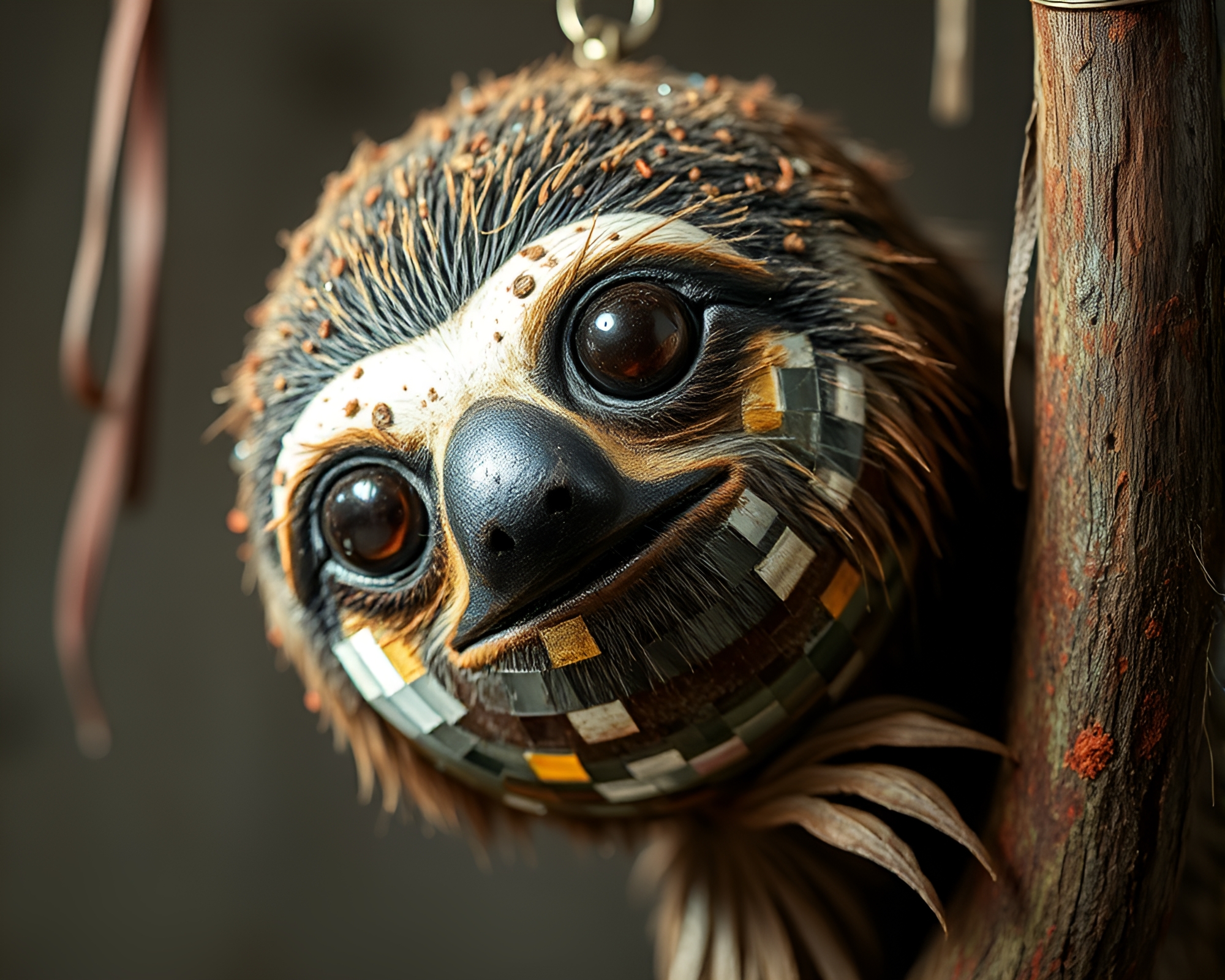 Rusty Sloth in Disco Charm – free AI stock image