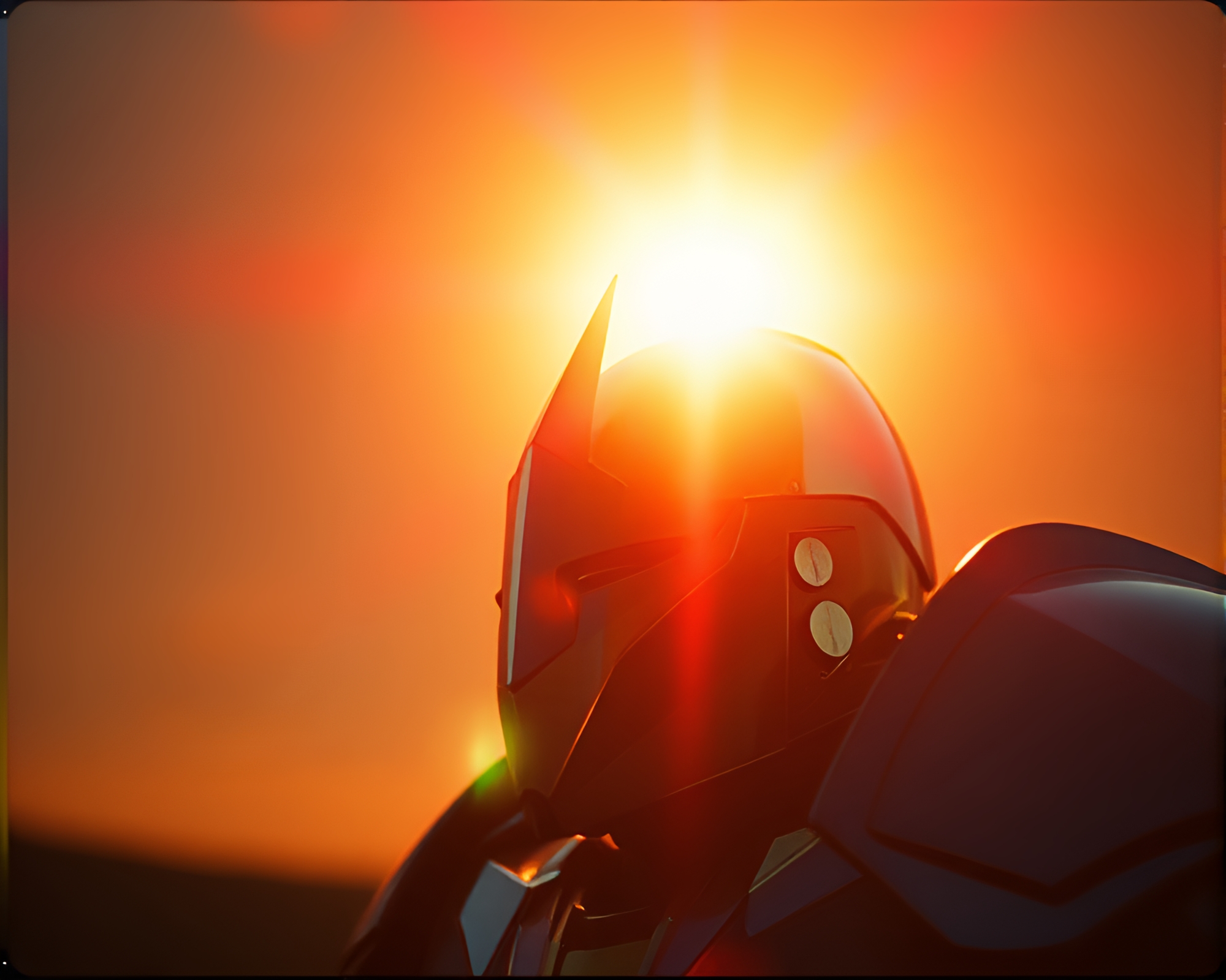 Prismatic Armor in Polar Twilight – free AI stock image