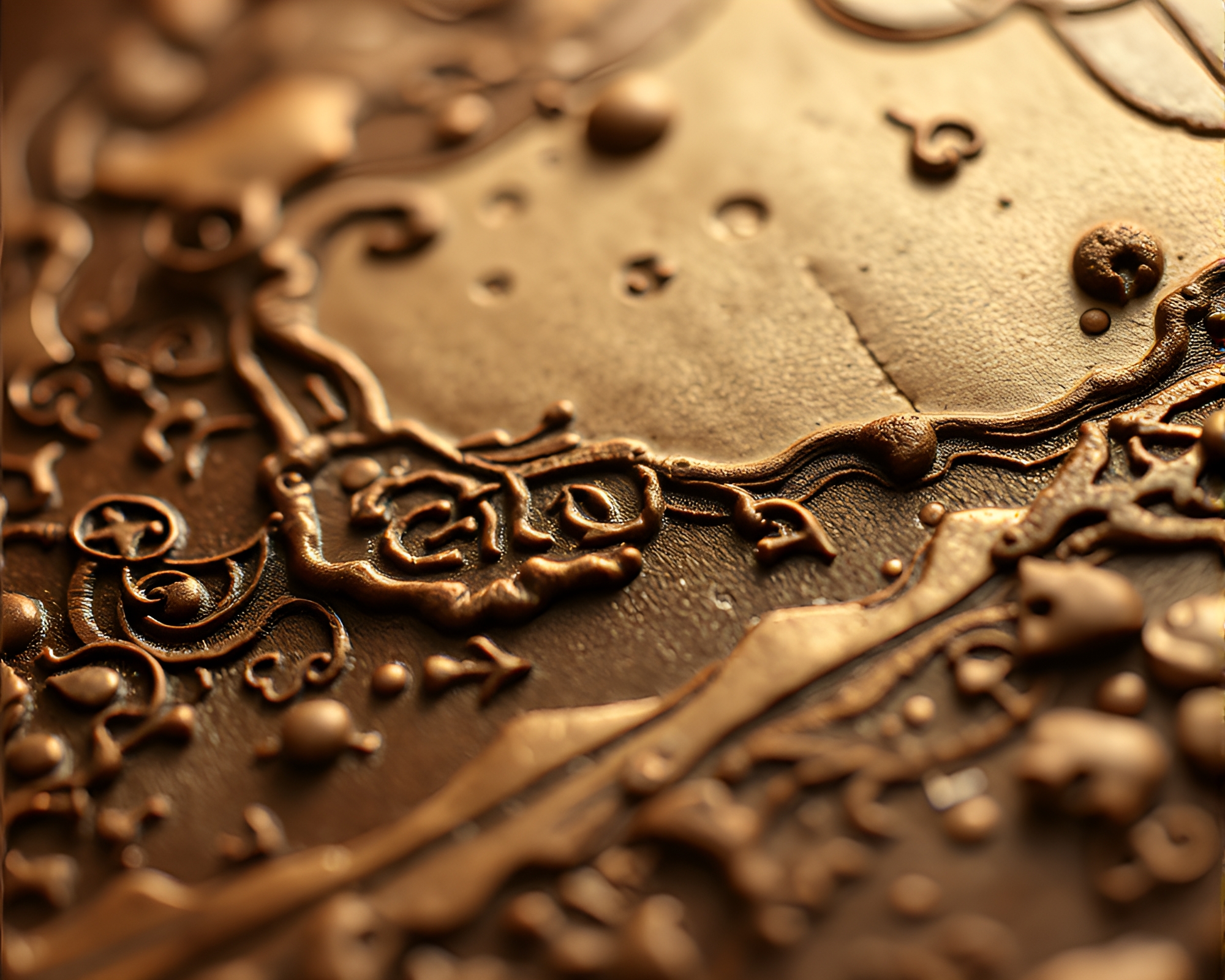Surreal Dreamscape in Engraved Macro Detail – free AI stock image
