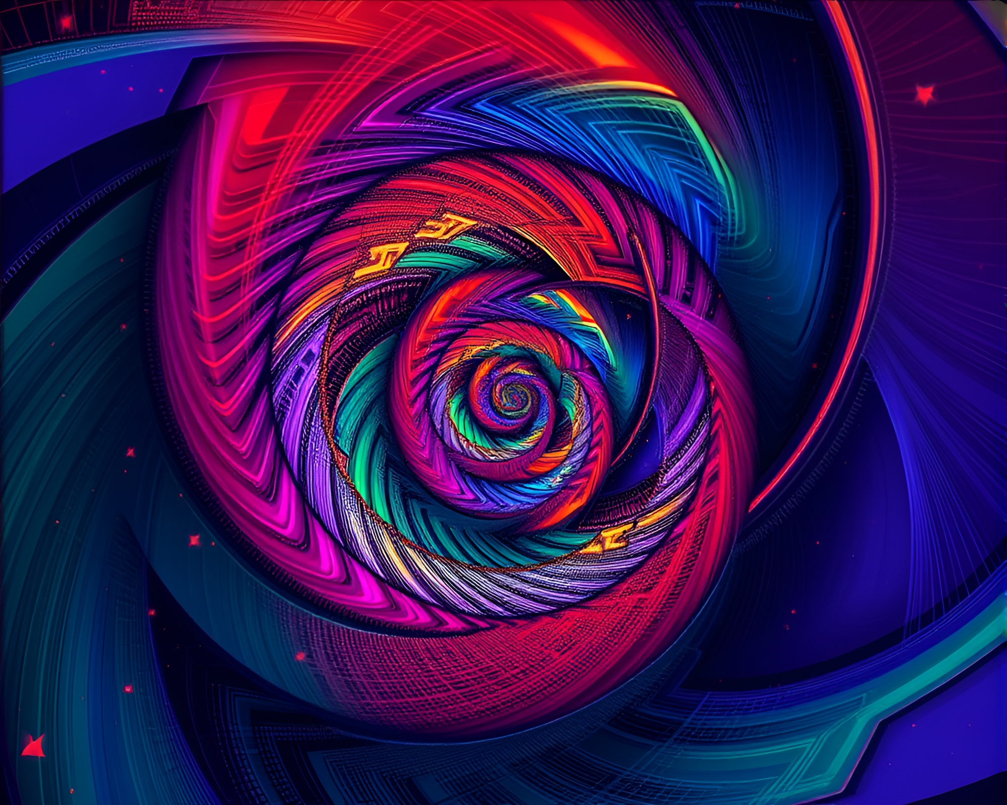 Spectral Fibonacci Banshee Embracing Algorithmic Beauty – free AI stock image