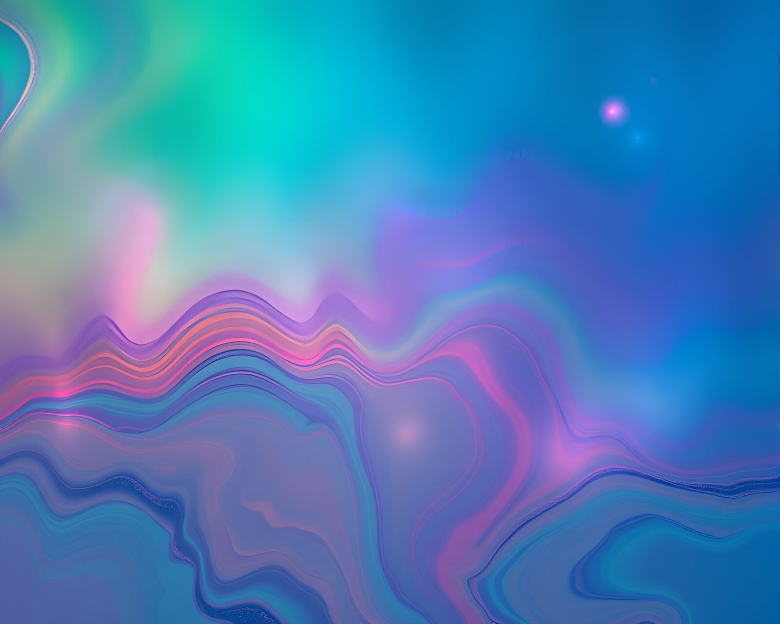 Vibrant macarons in sapphire lighting with oil slick overlays