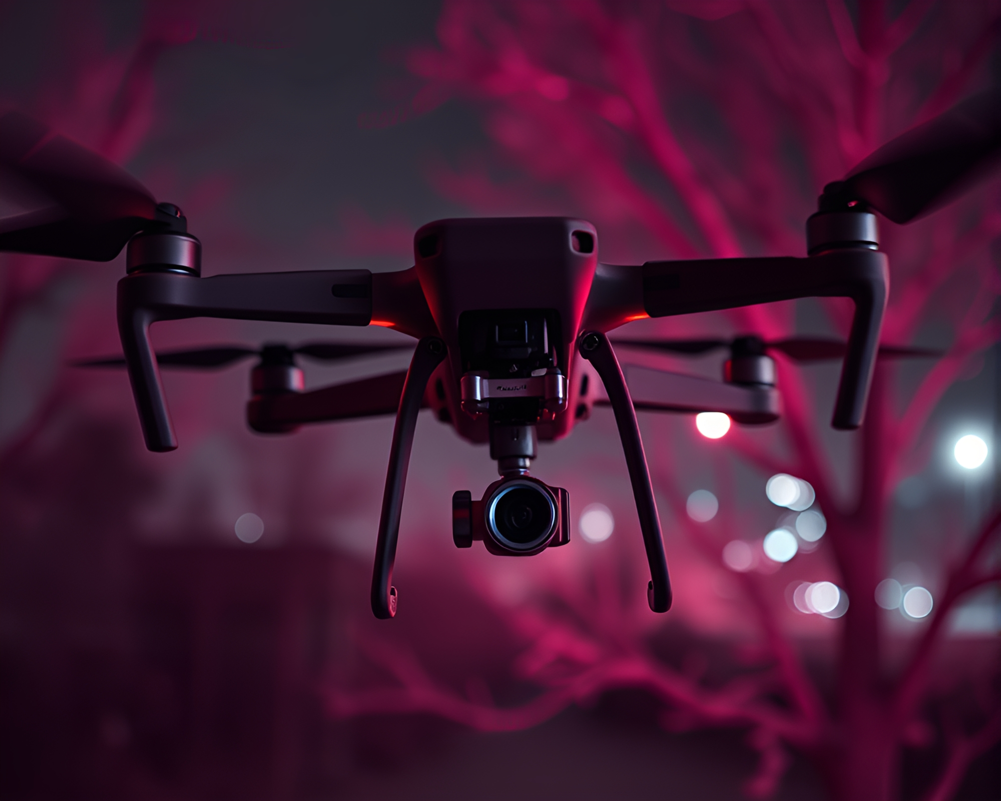 Infrared Drone in Split Focus Noir Photography – free AI stock image
