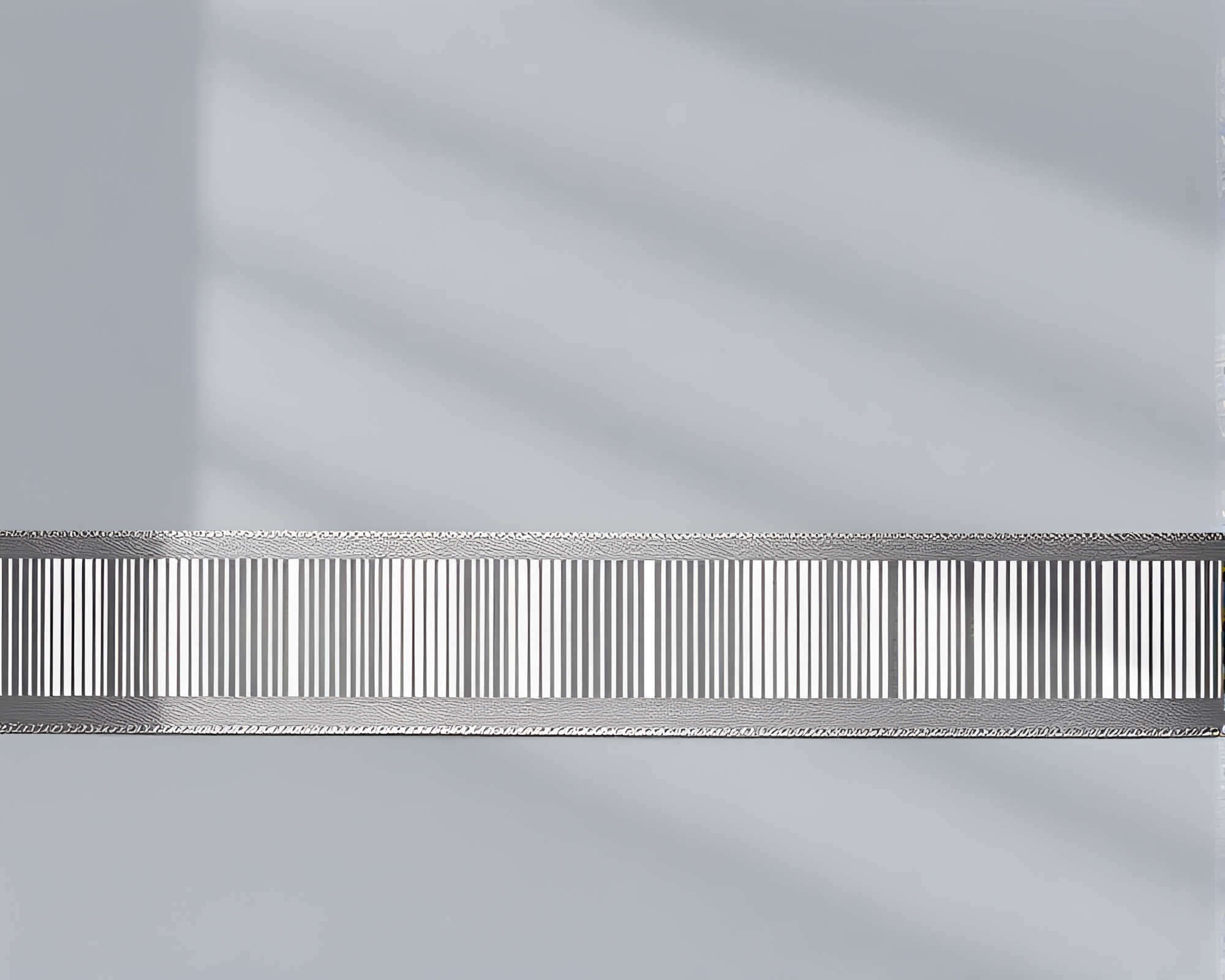 Satin Ribbon Barcode in Volcanic Ash Light – free AI stock image