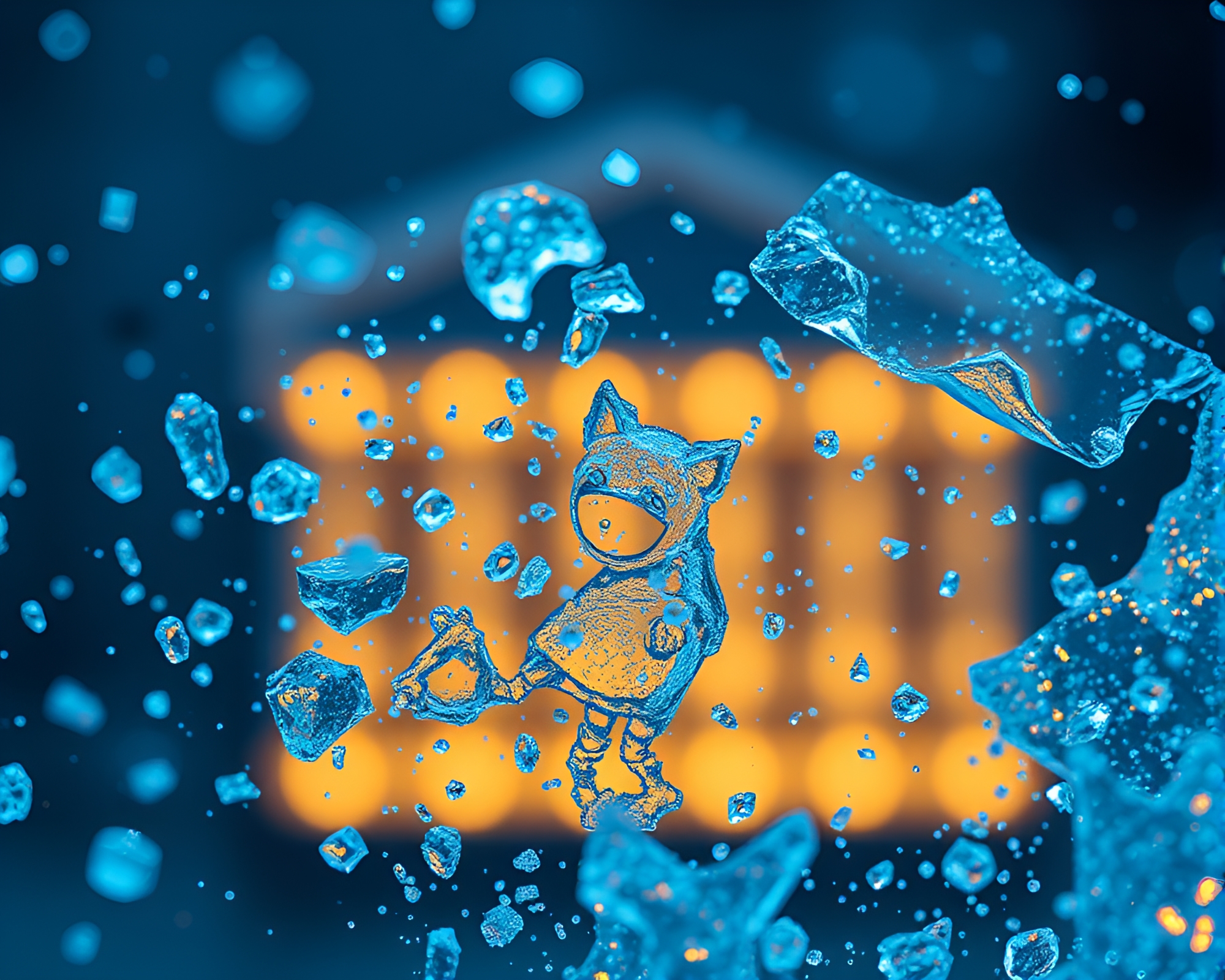 Ice Crystals Augmented Reality Still Frame – free AI stock image