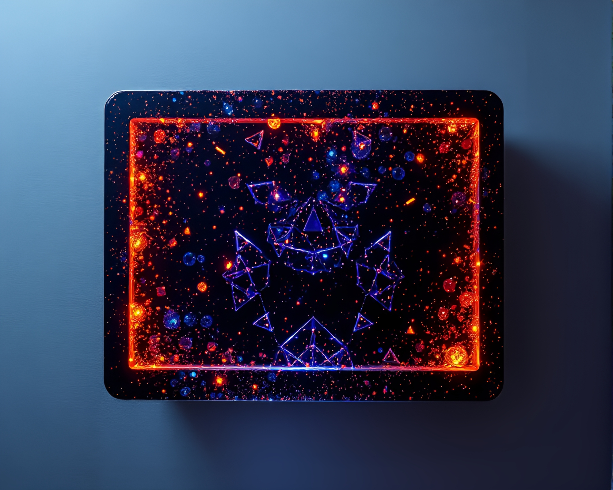 Quantum Computer in Acrylic Splatter Hatching Light – free AI stock image