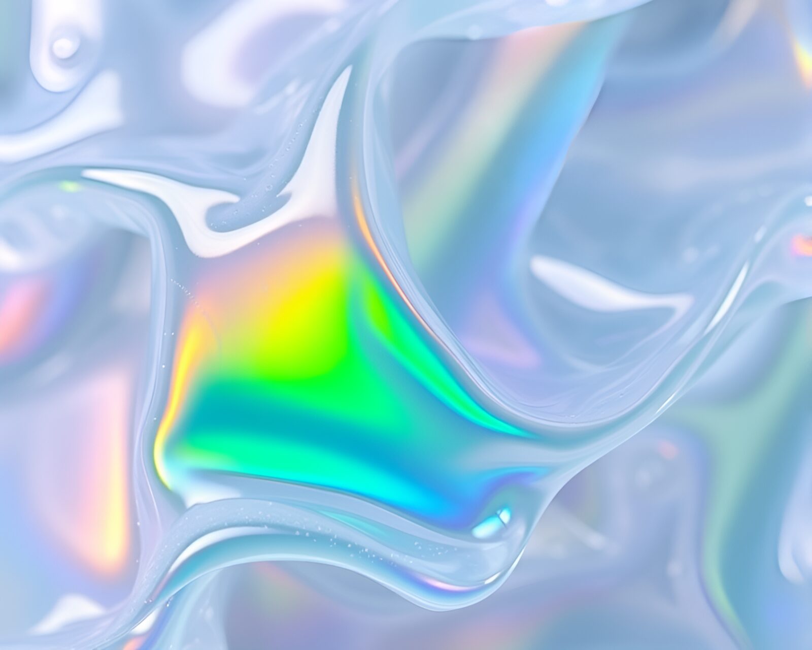 Colorful soap film art with iridescent oil-rich textures