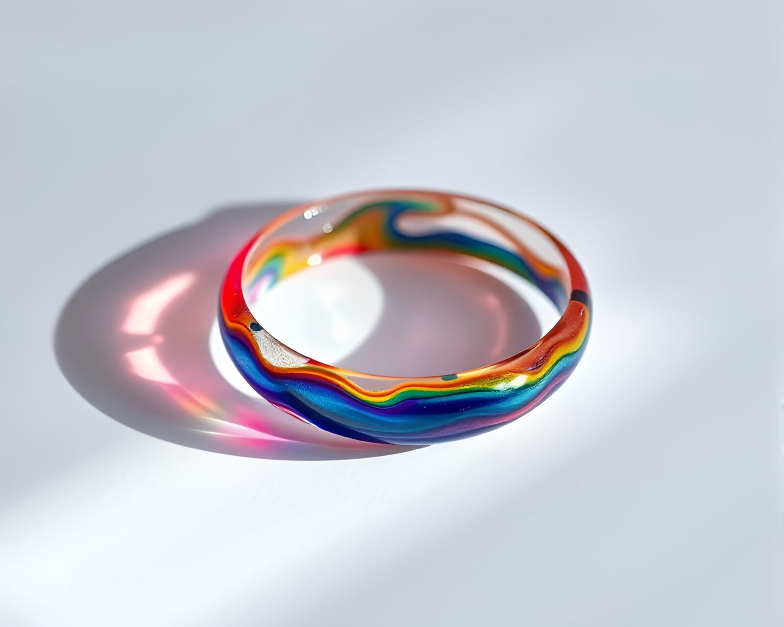 Watercolor painting of a bracelet shimmering in attic shadows
