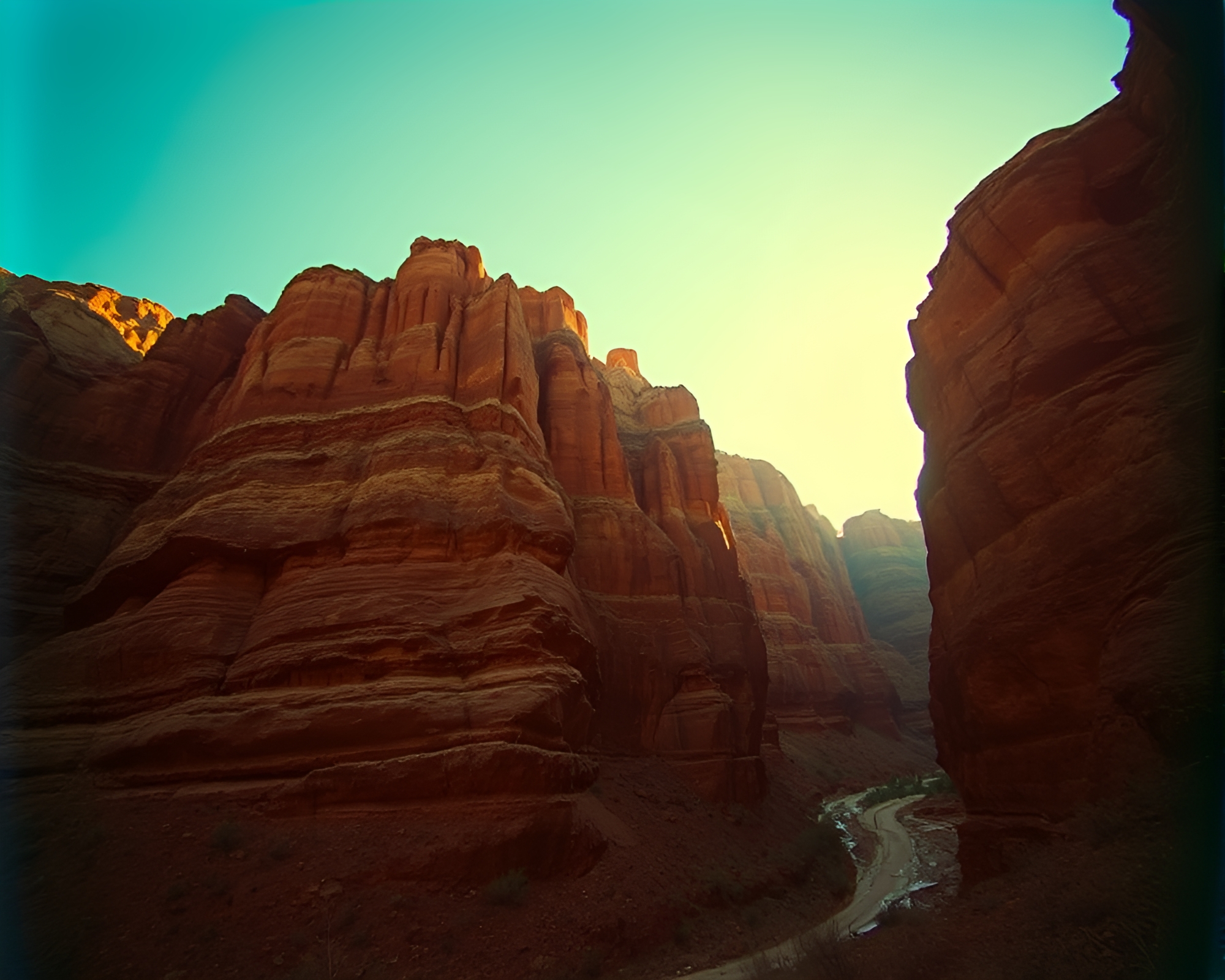Ethereal Light Leaks: Gravity Boots Exploration – free AI stock image