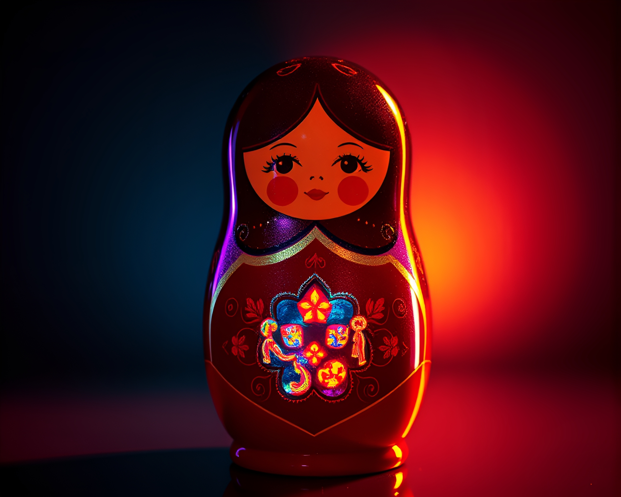 Prism Matryoshka: Refracted Thermal Layers – free AI stock image