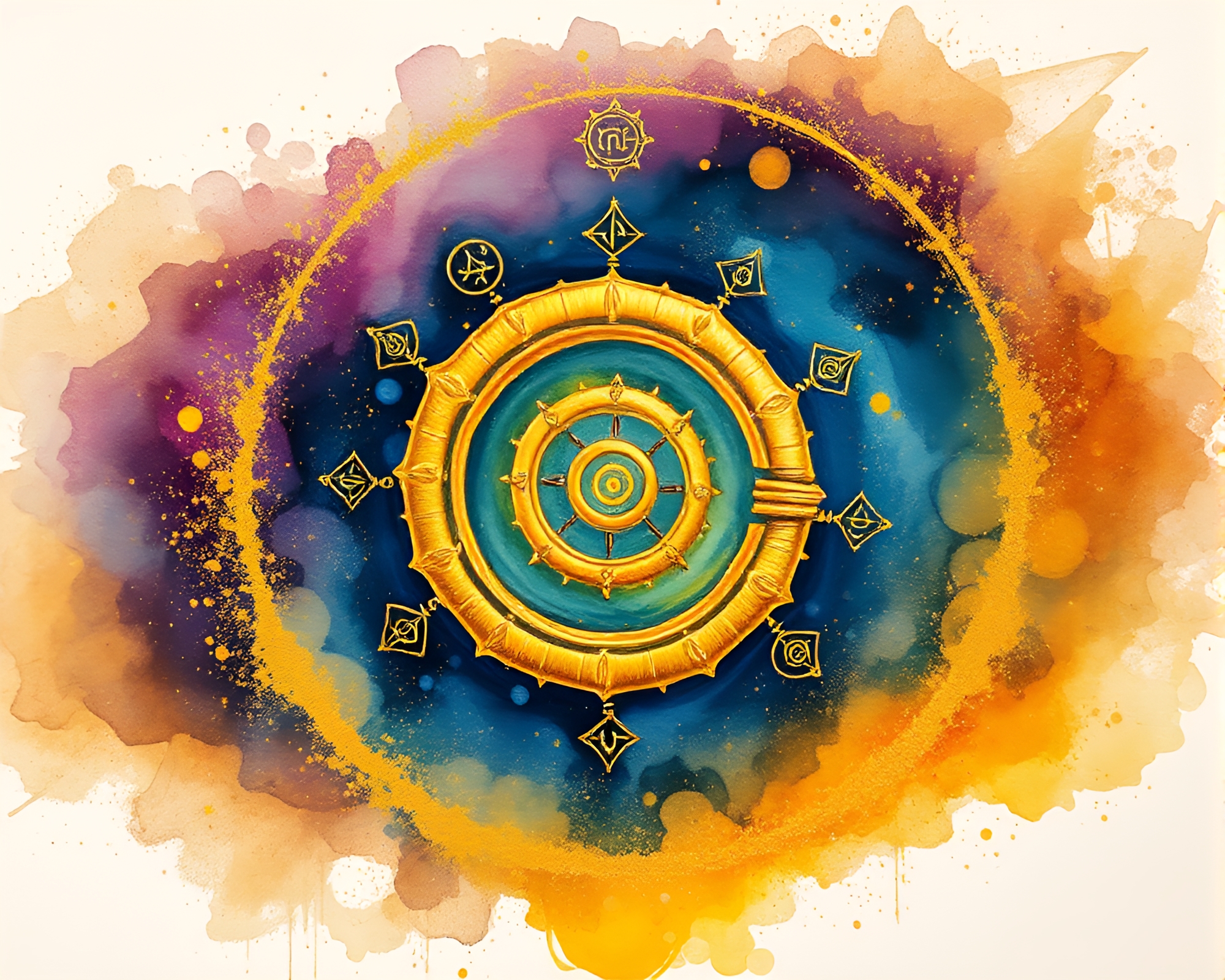 Golden Spiral Alchemical Cosmos – free AI stock image