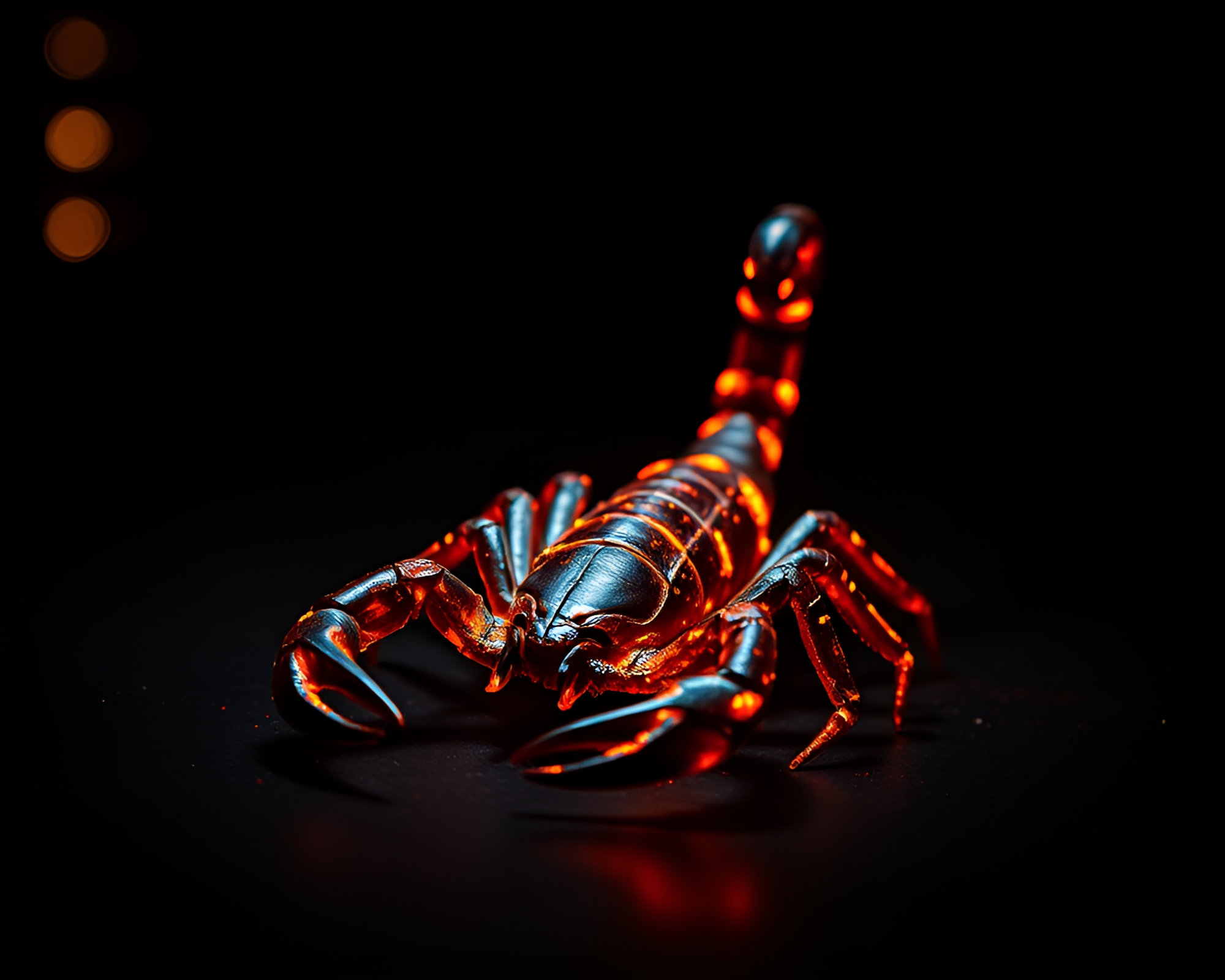 Scorpion King in Pixelated Light – free AI stock image