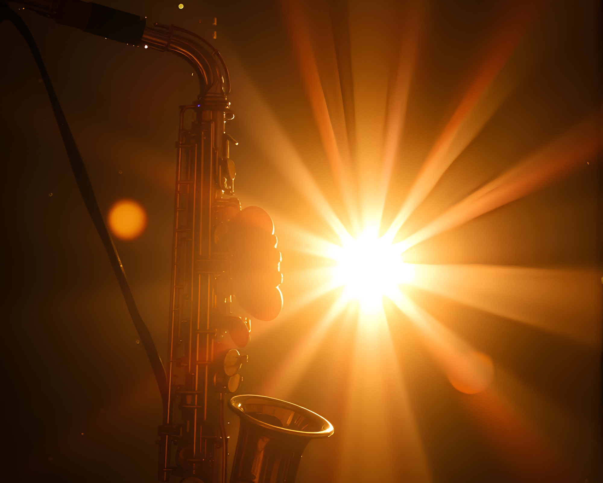 Saxophone Serenade Under Sunlight and Stardust – free AI stock image