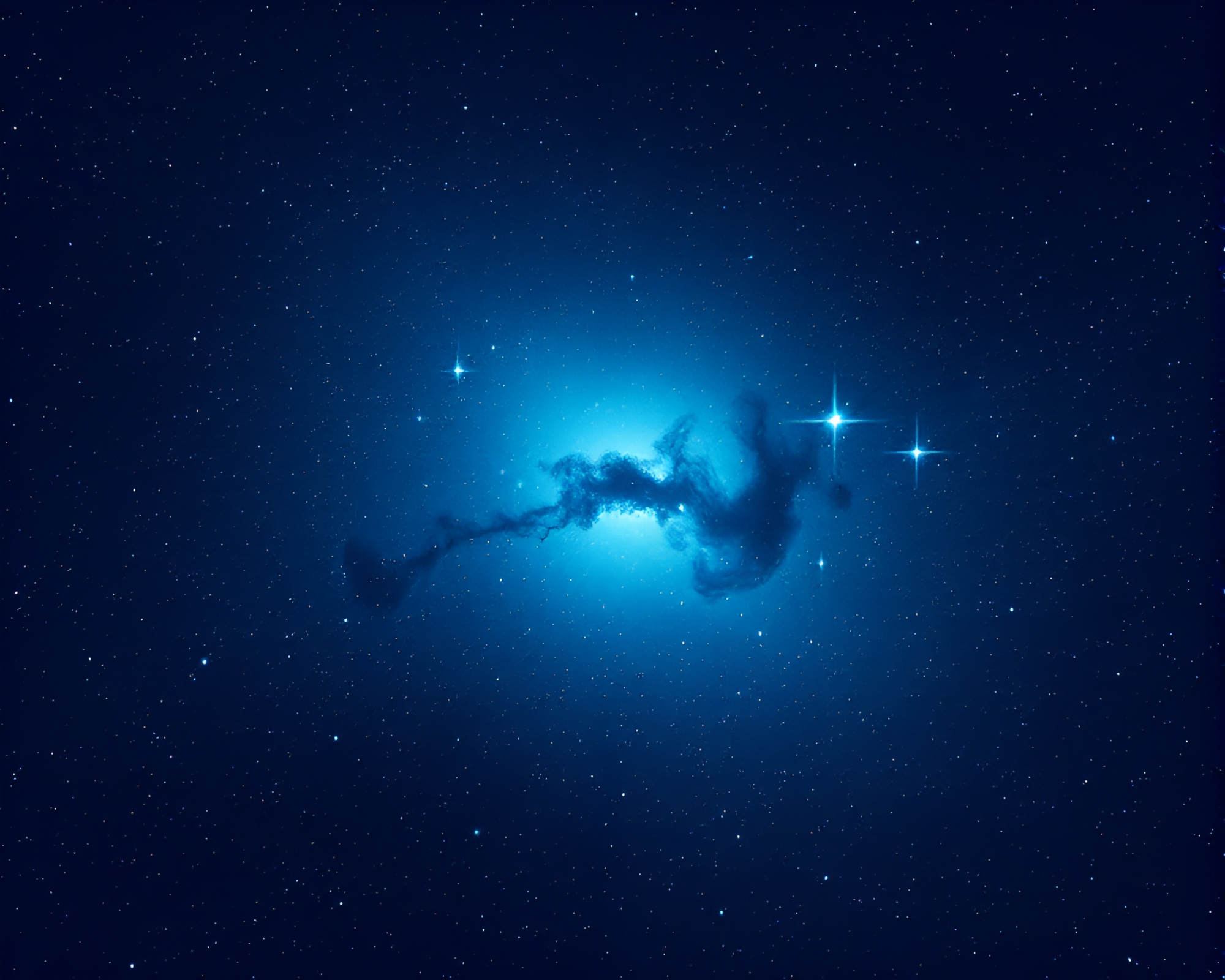 Celestial Nebula Cinemagraph: Vector Halftone Monochrome Blue – free AI stock image