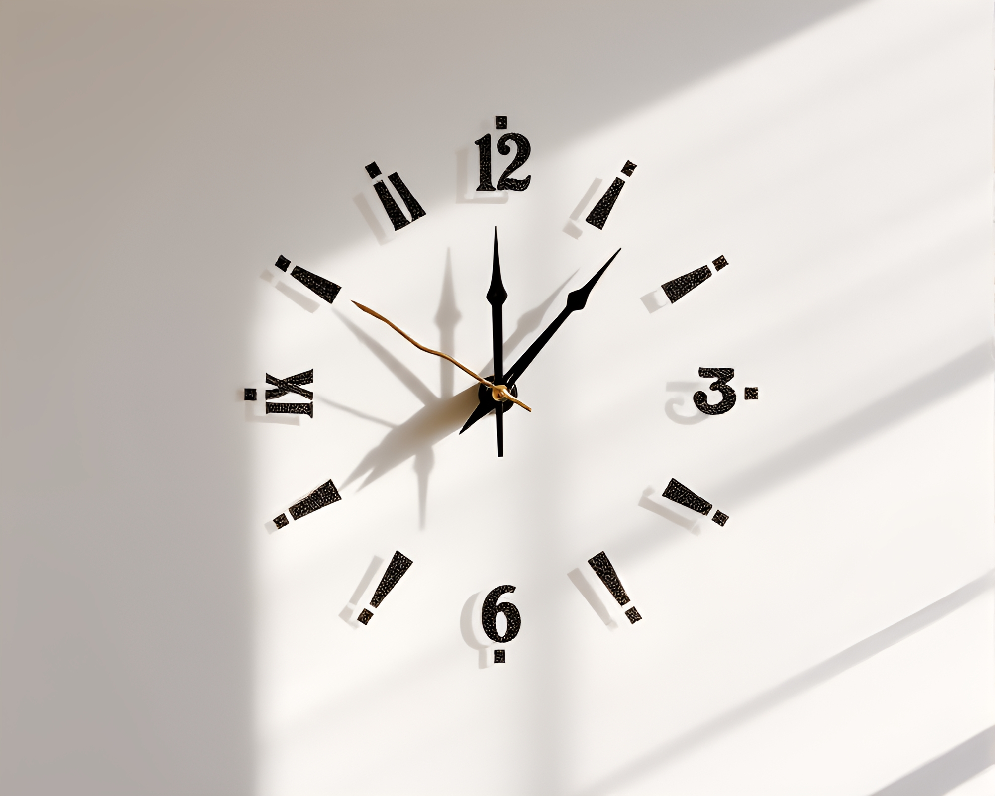 Chrono Clock Casts Stencil Shadows in Stardust Shimmer – free AI stock image
