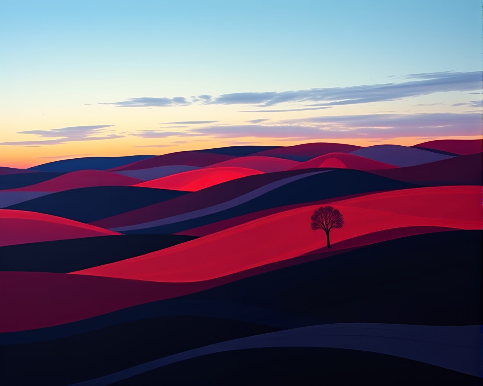 Abstract geometric pattern in soft twilight colors and hues