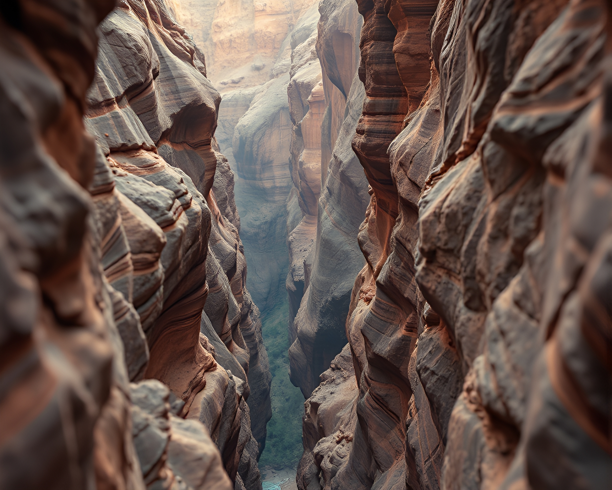 3D Bio-Printer in Rusty Canyon Landscape – free AI stock image