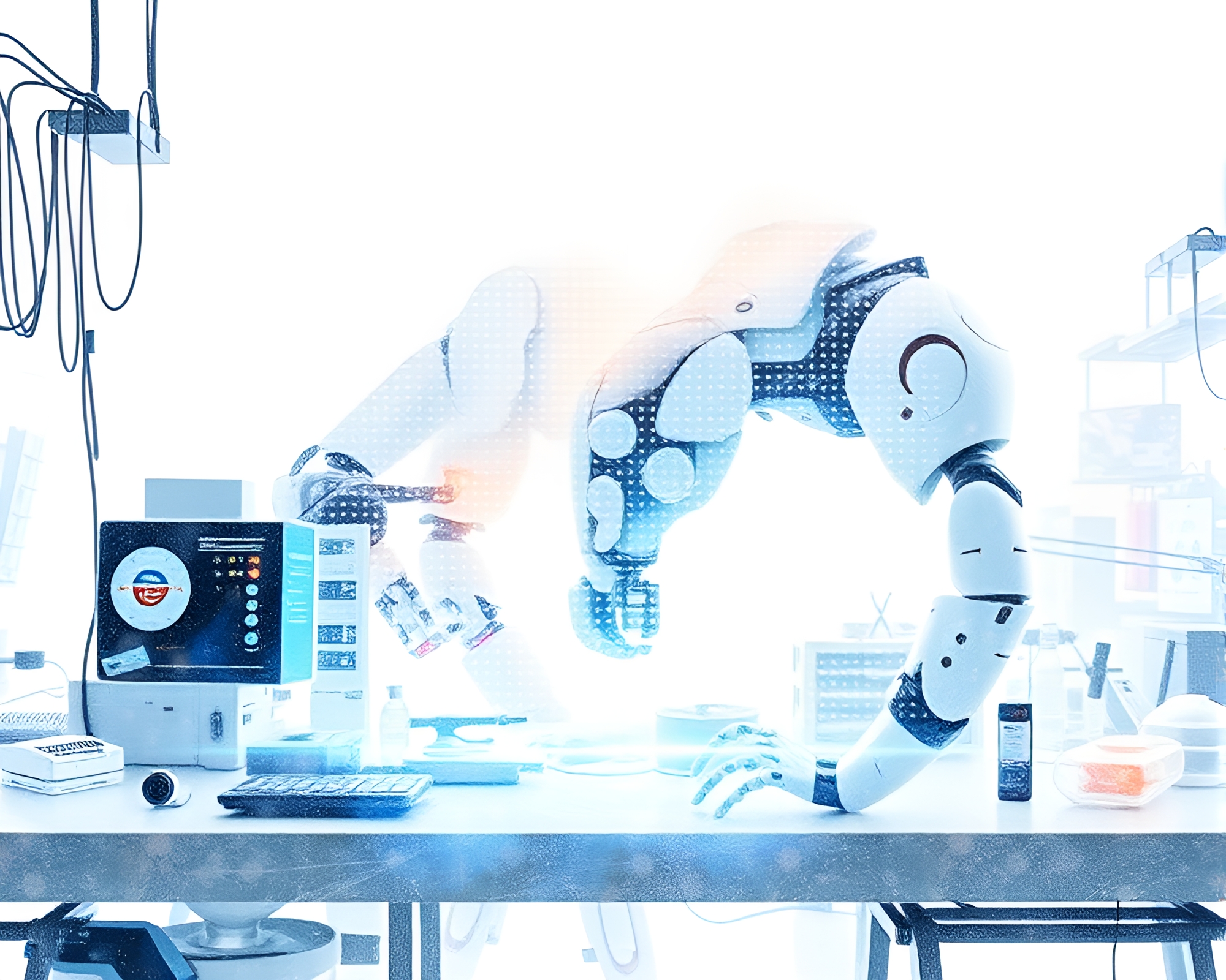 Robotic Wildlife Laboratory LED Pixel Grid – free AI stock image
