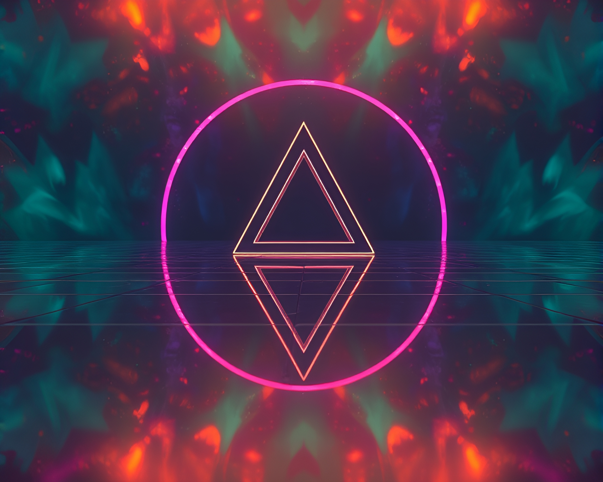 Sacred Geometry Reflected in Retro X-Ray Style – free AI stock image