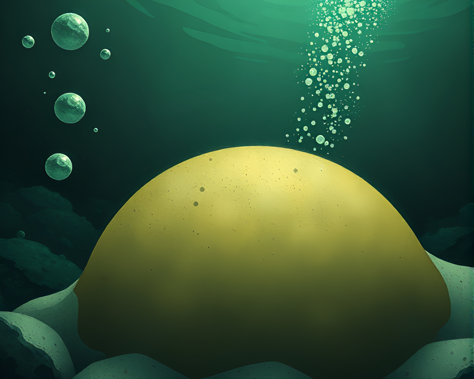 Underwater Dome: Children’s Book Illustration Close-Up – free AI stock image