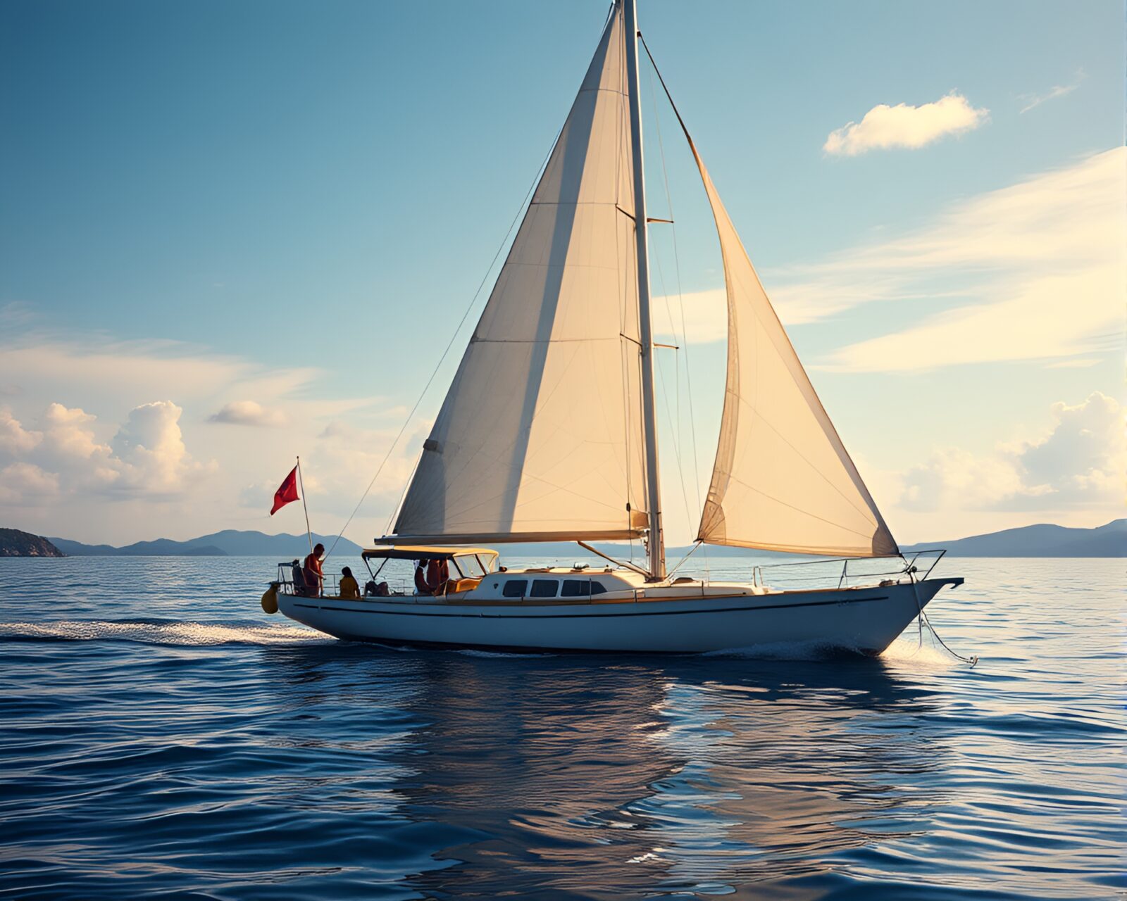 High-angle shot of metallic solar sailboat with nostalgic lighting