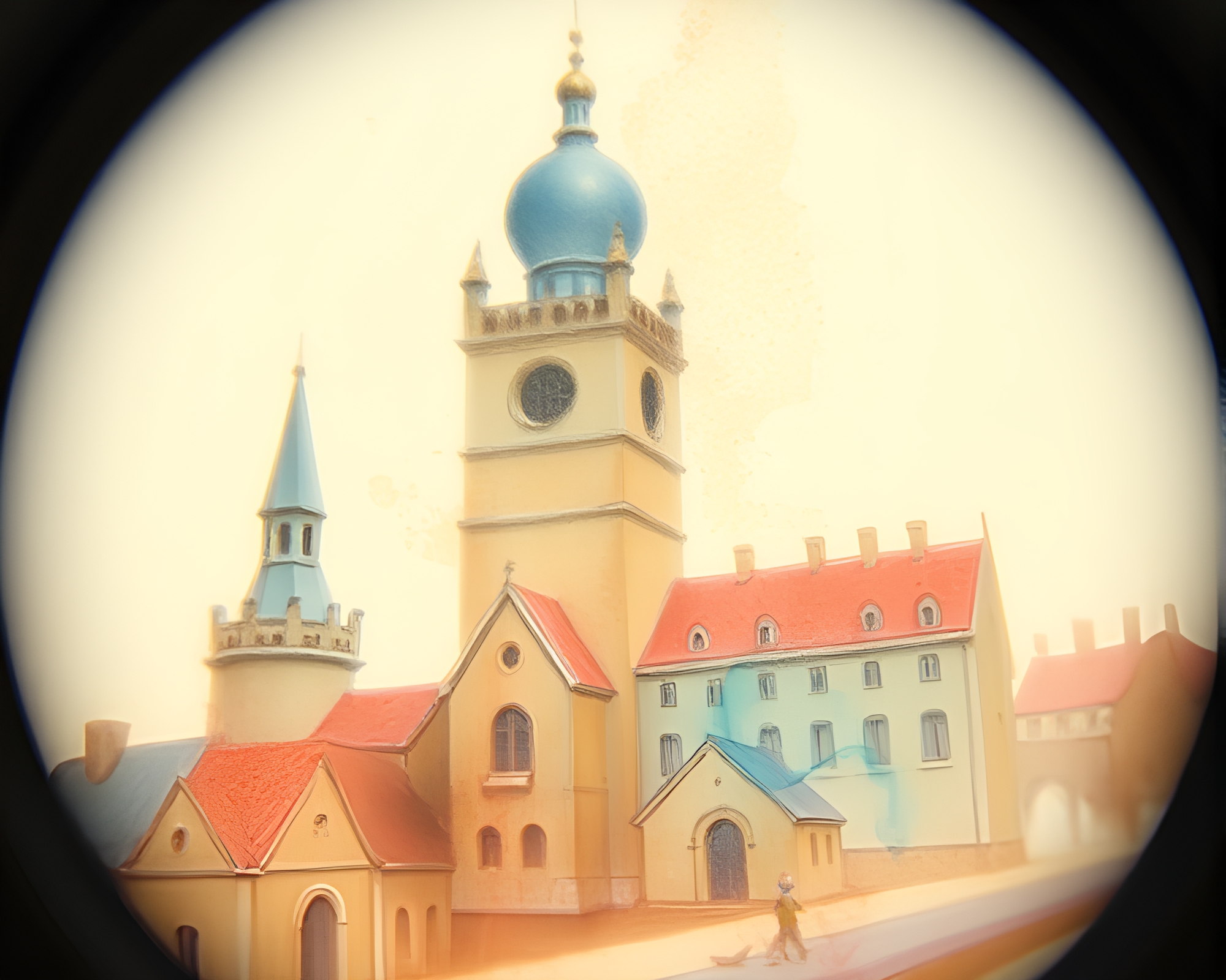 Golem of Splintered Focus: Watercolor Vision – free AI stock image