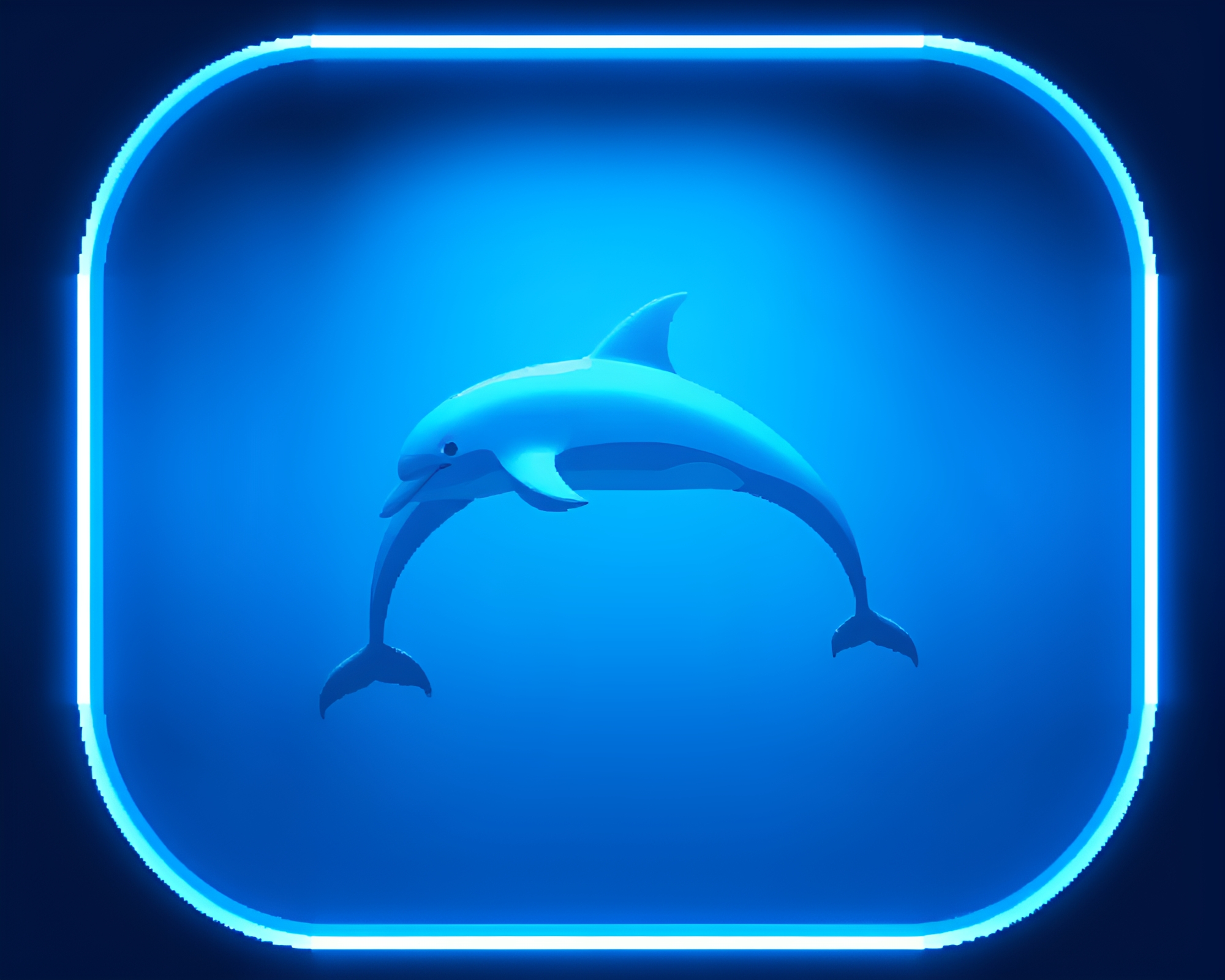 Dolphin Frame: Pixelated Medical Illustration – free AI stock image