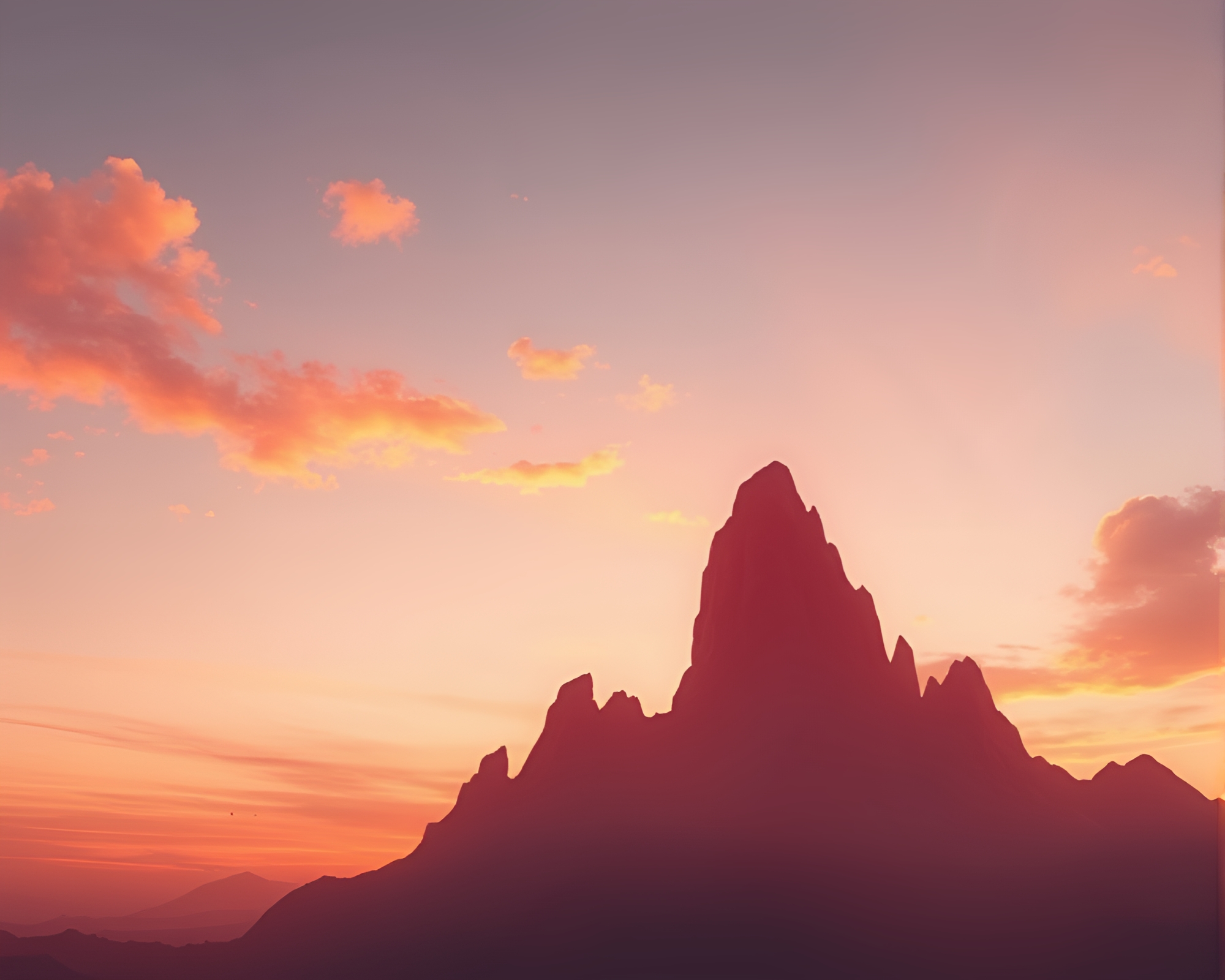 Sunset Wireframe Plateau Landscape – free AI stock image