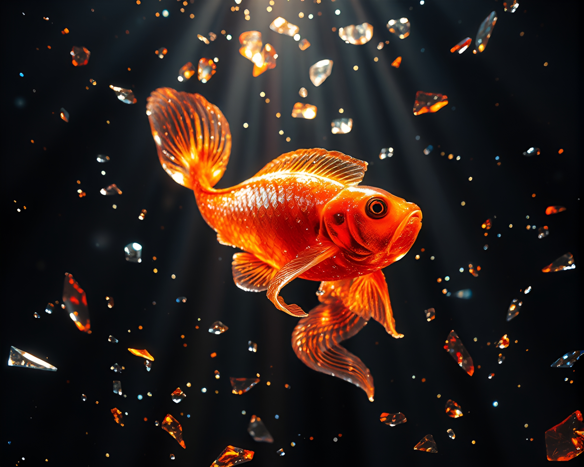 Surreal Koi Pond – free AI stock image