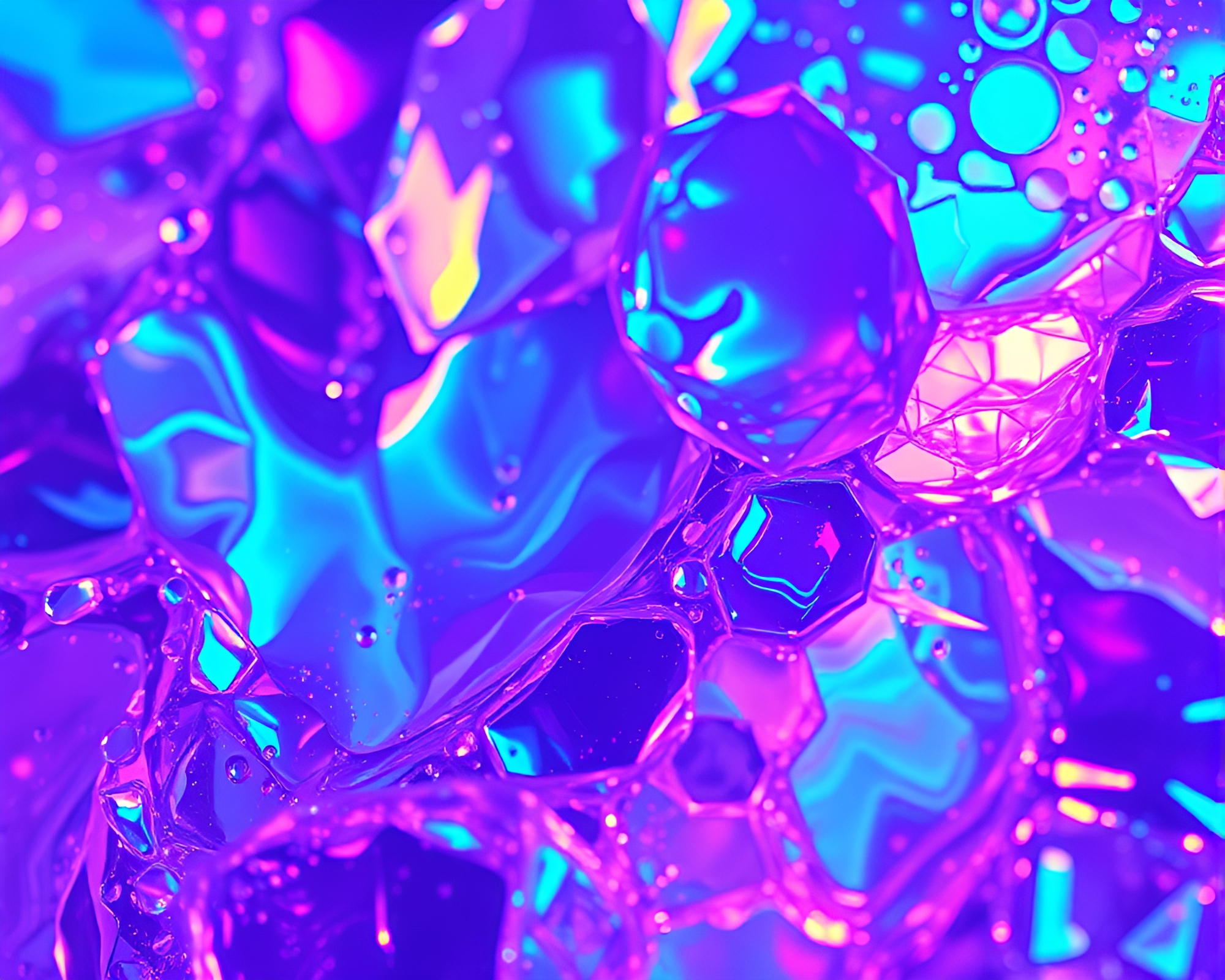 Holographic Vaporwave Dreamworld with Oil-Rich Texture – free AI stock image