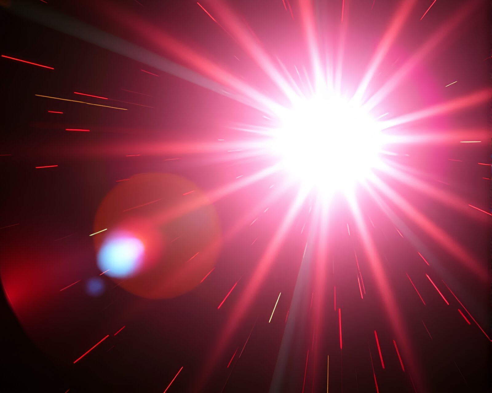 Ethereal banshee figure in cybernetic realm with lens flare