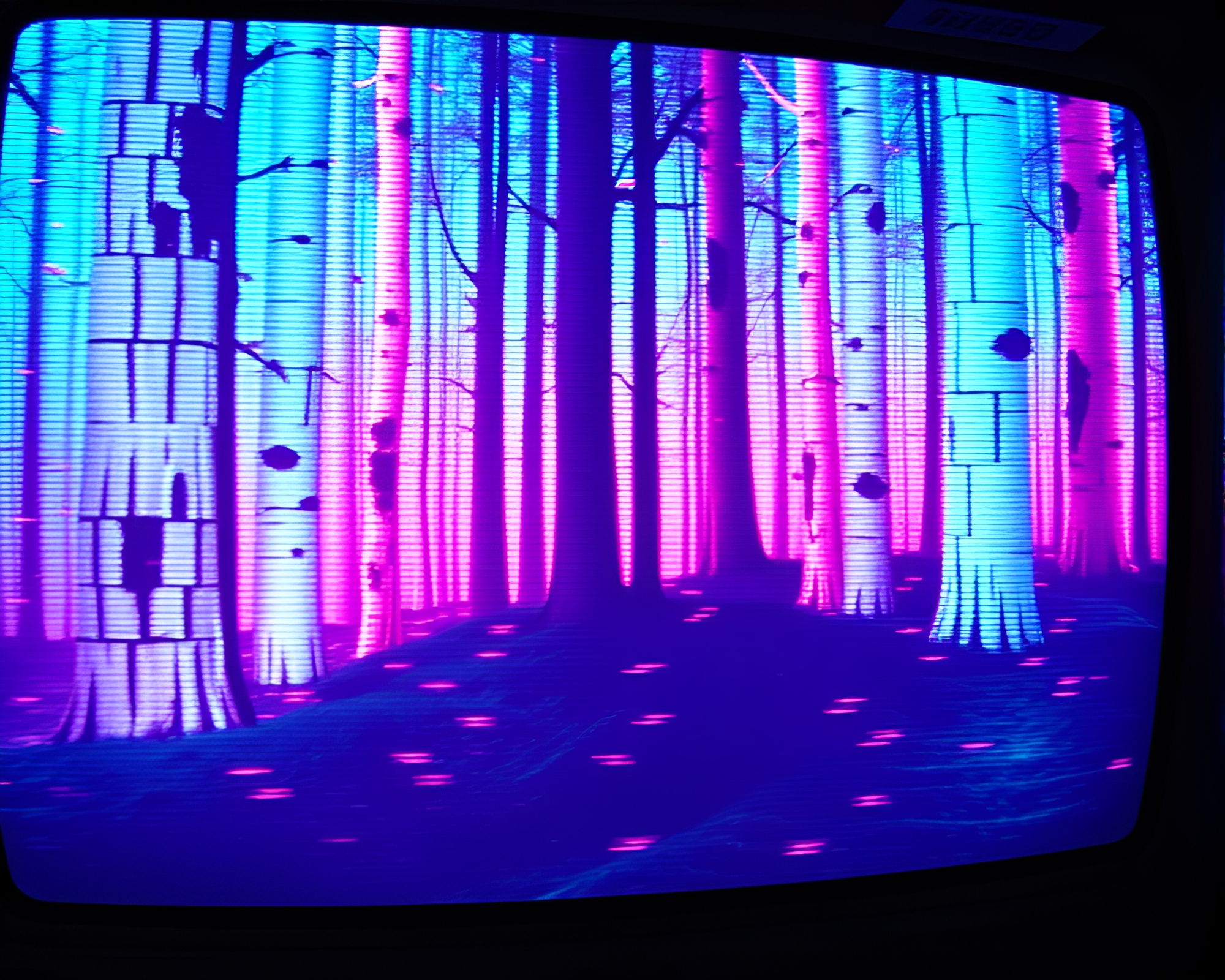 Time Traveler Chronicles: Synthwave Wood Adventure – free AI stock image