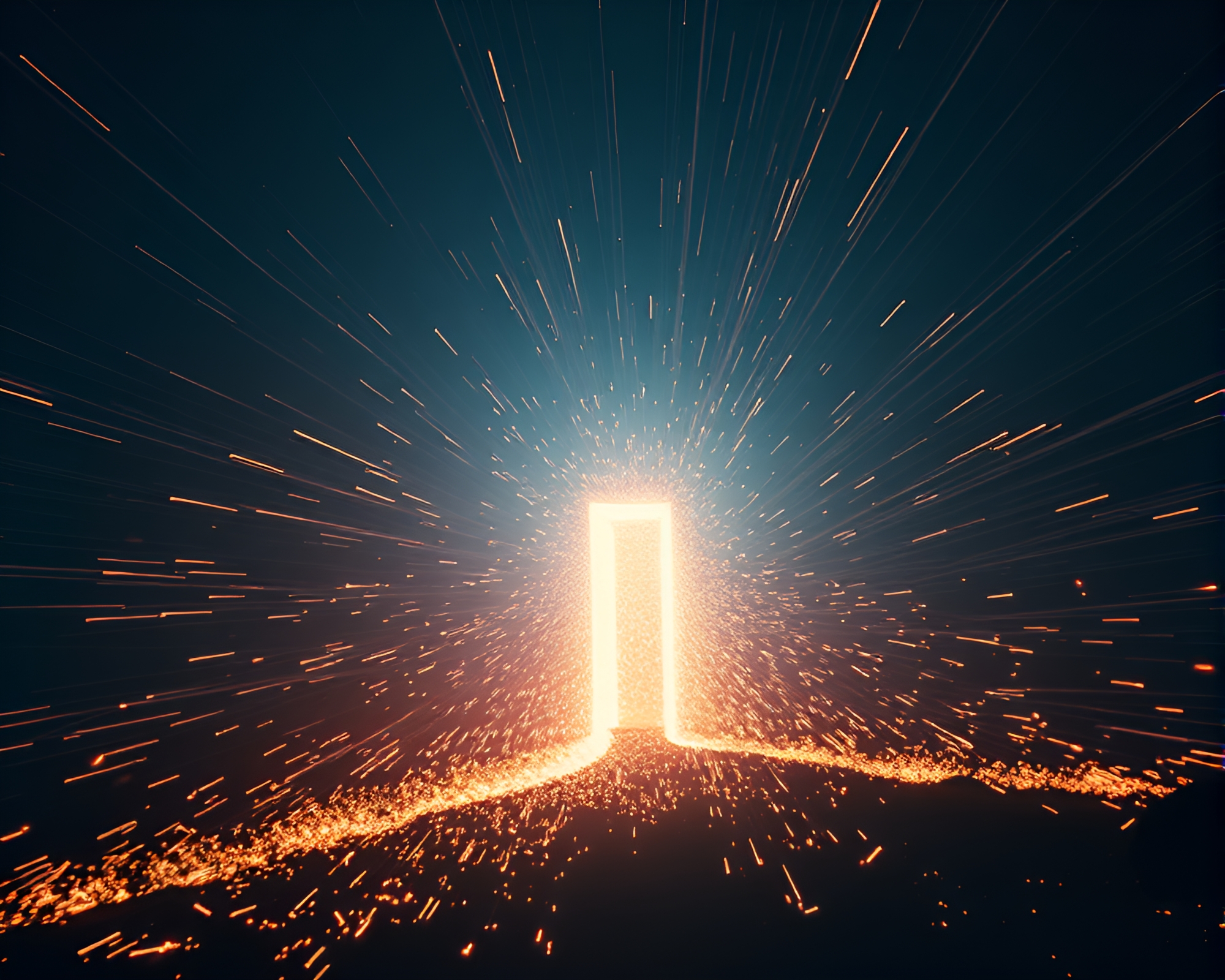 Infinite Sparkler Multiverse Portal – free AI stock image