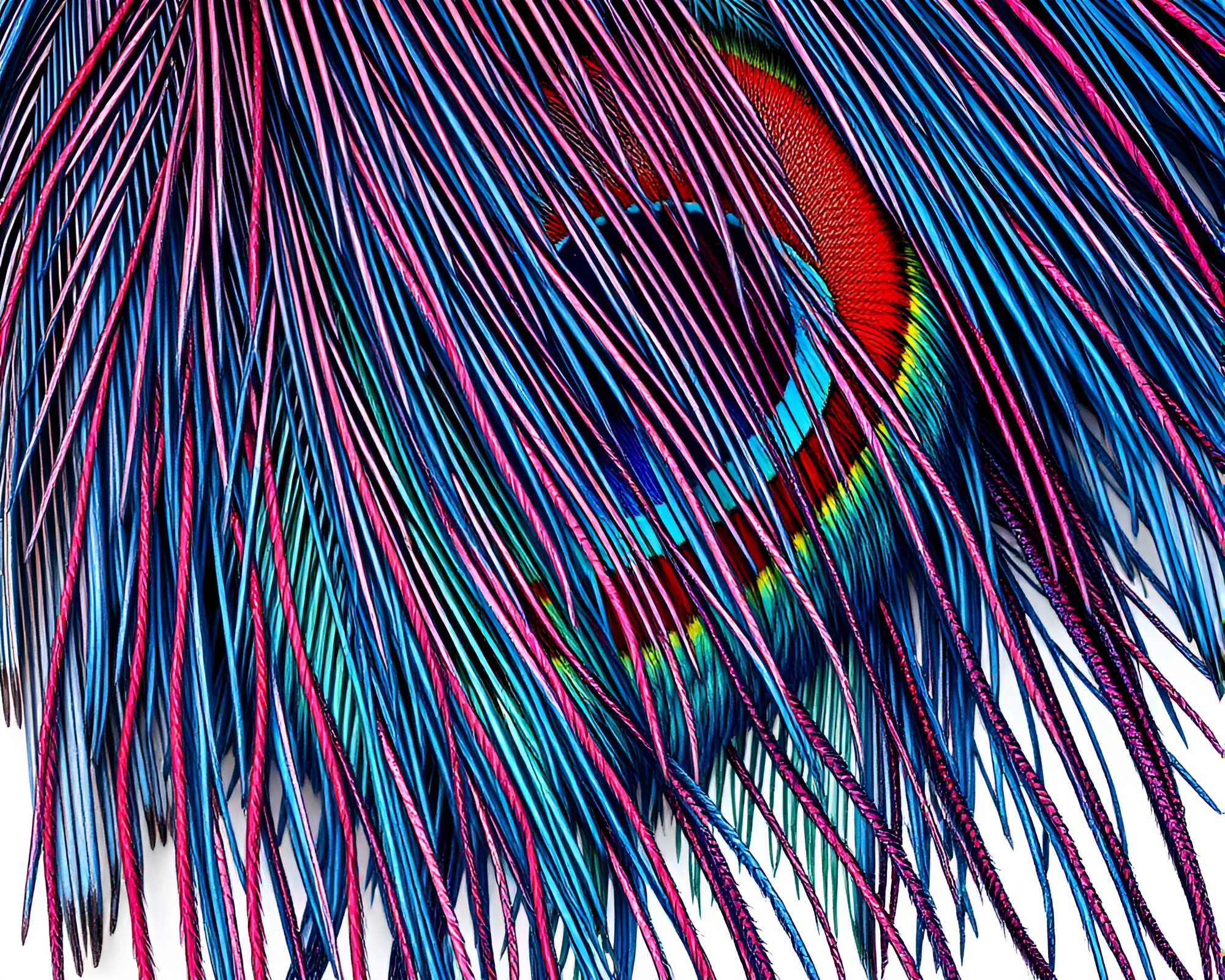 Elegant Peacock Feather Watercolor Composition – free AI stock image