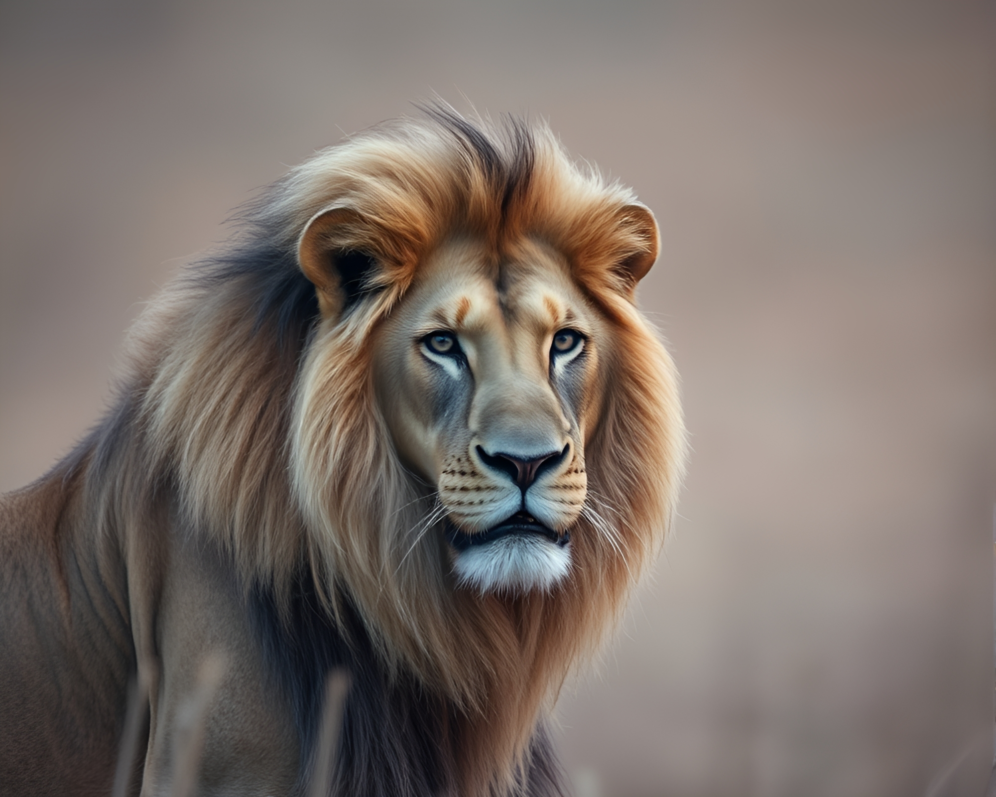 Lion in Ethereal X-Ray Style Pastel Hues – free AI stock image