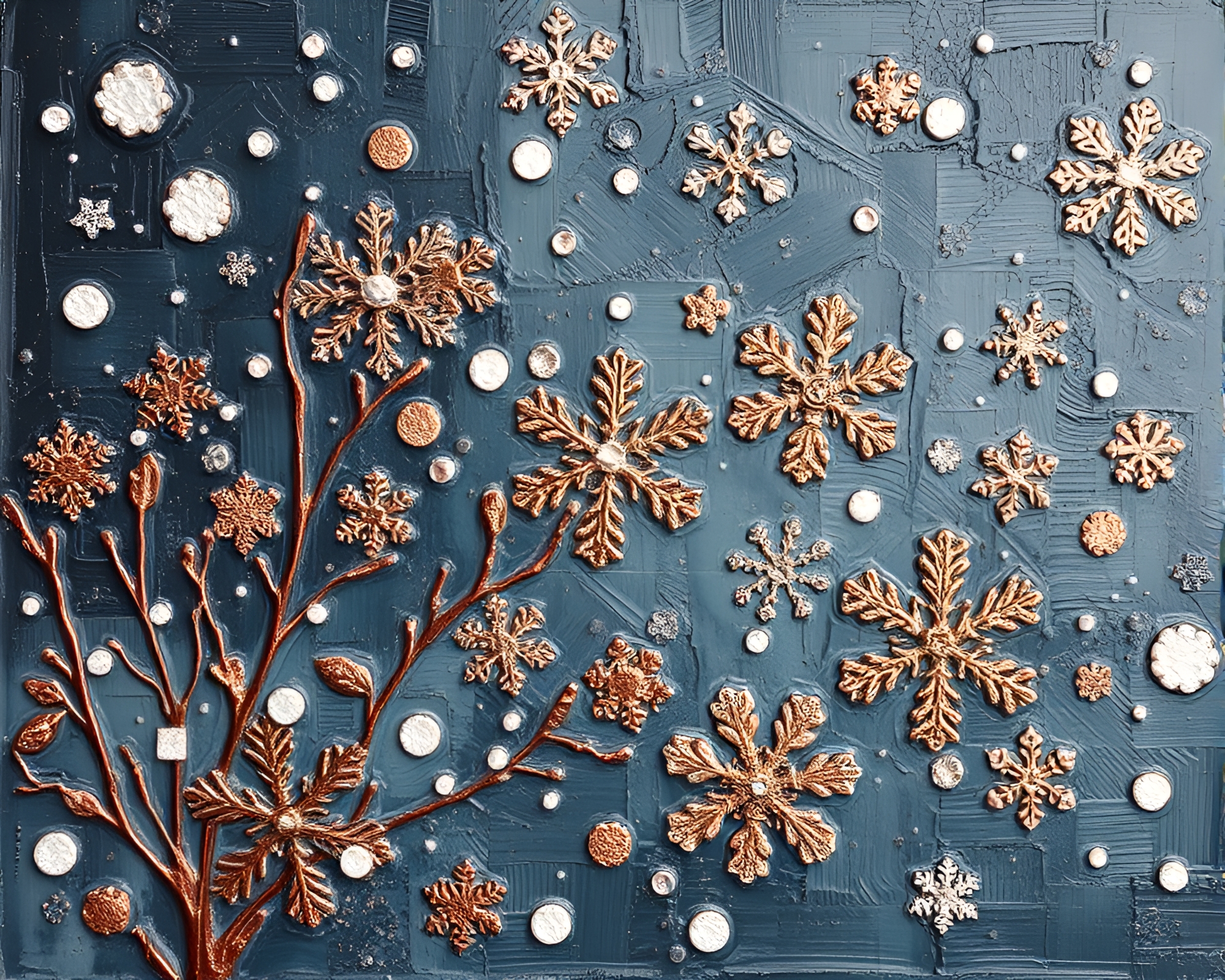 Whimsical Snowflake Carved in Rusty Pocketknife – free AI stock image